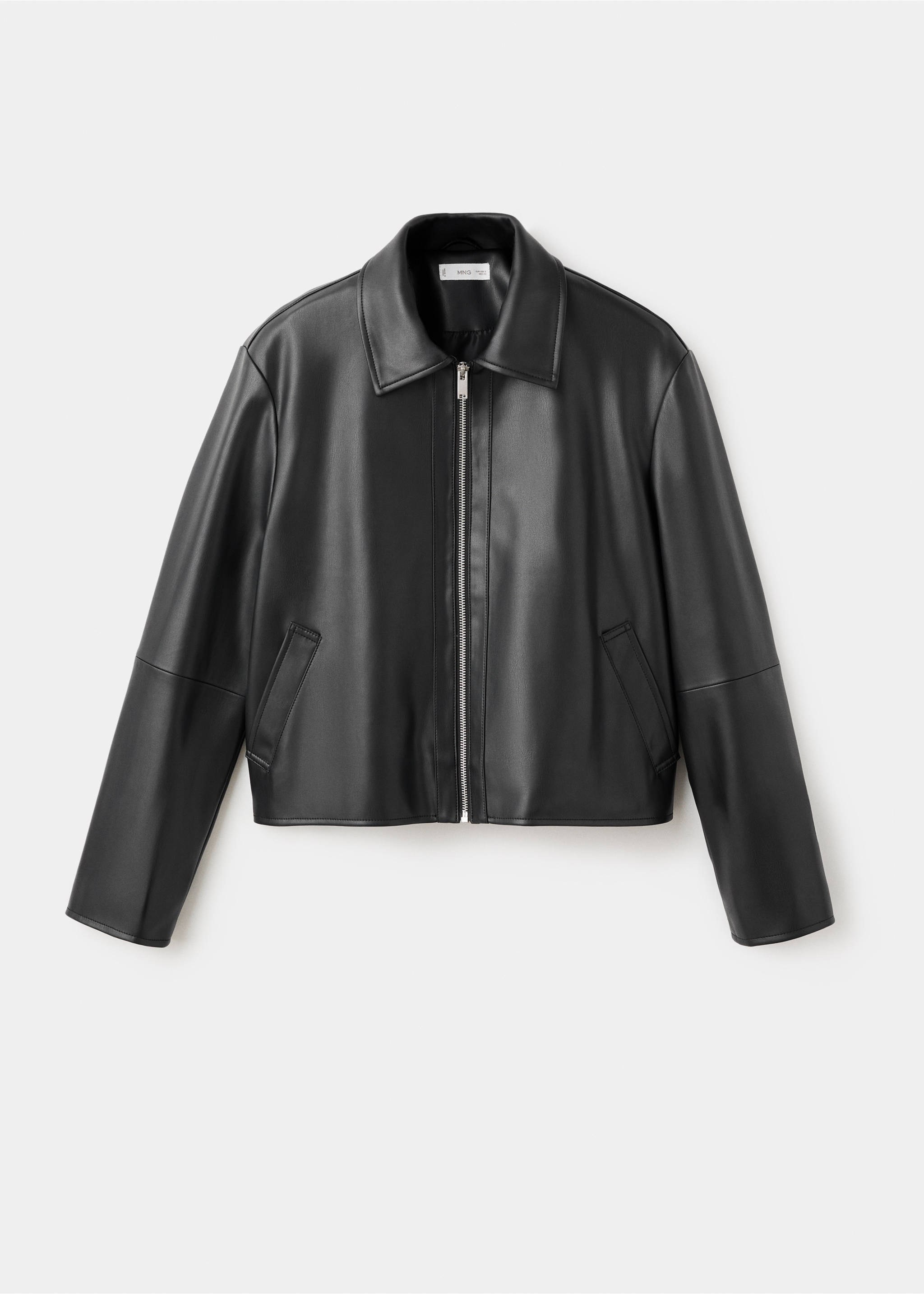 Faux-leather jacket - Article without model, Black. Ref: 17058284-00.