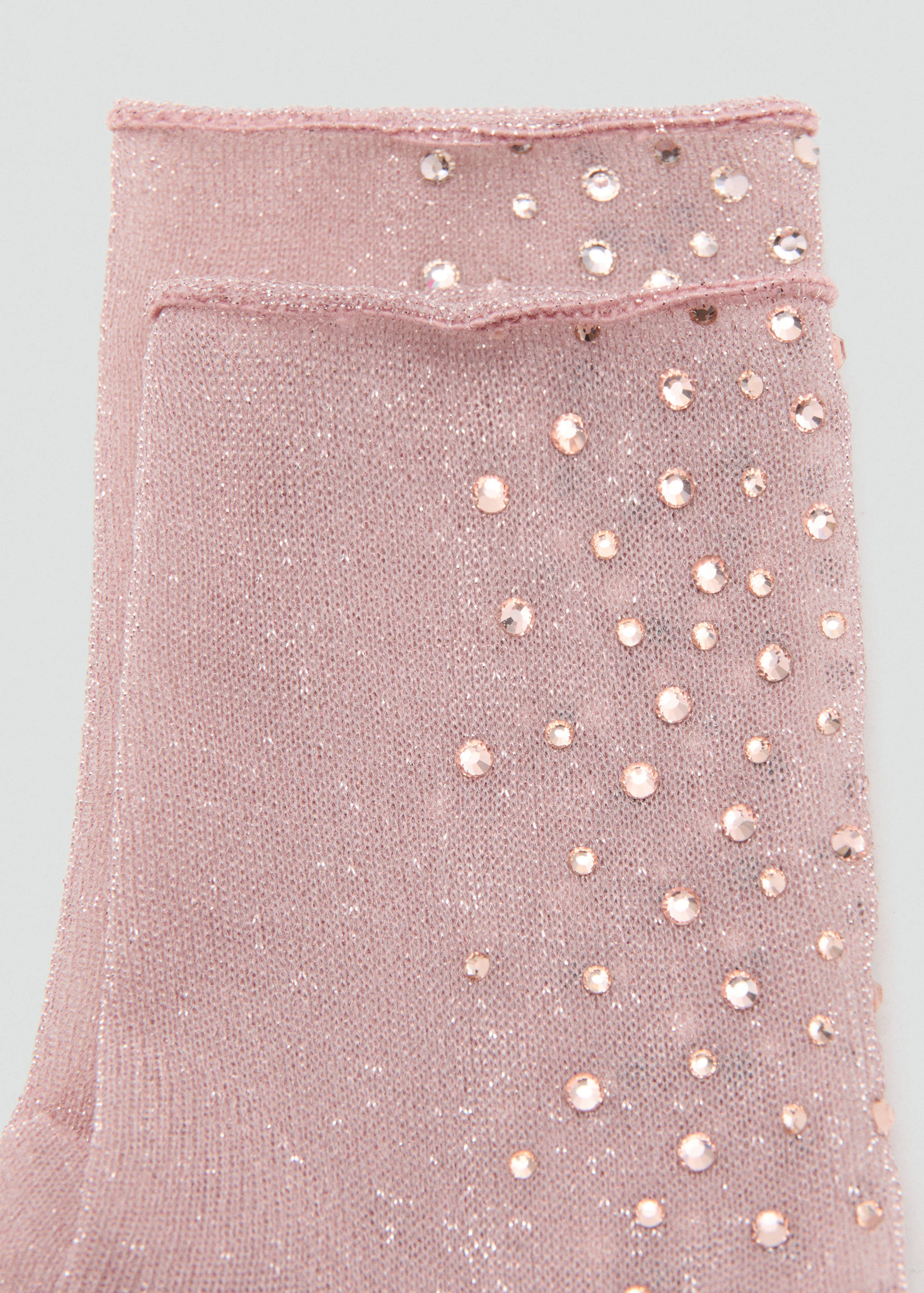 Lurex socks with rhinestones - Medium plane