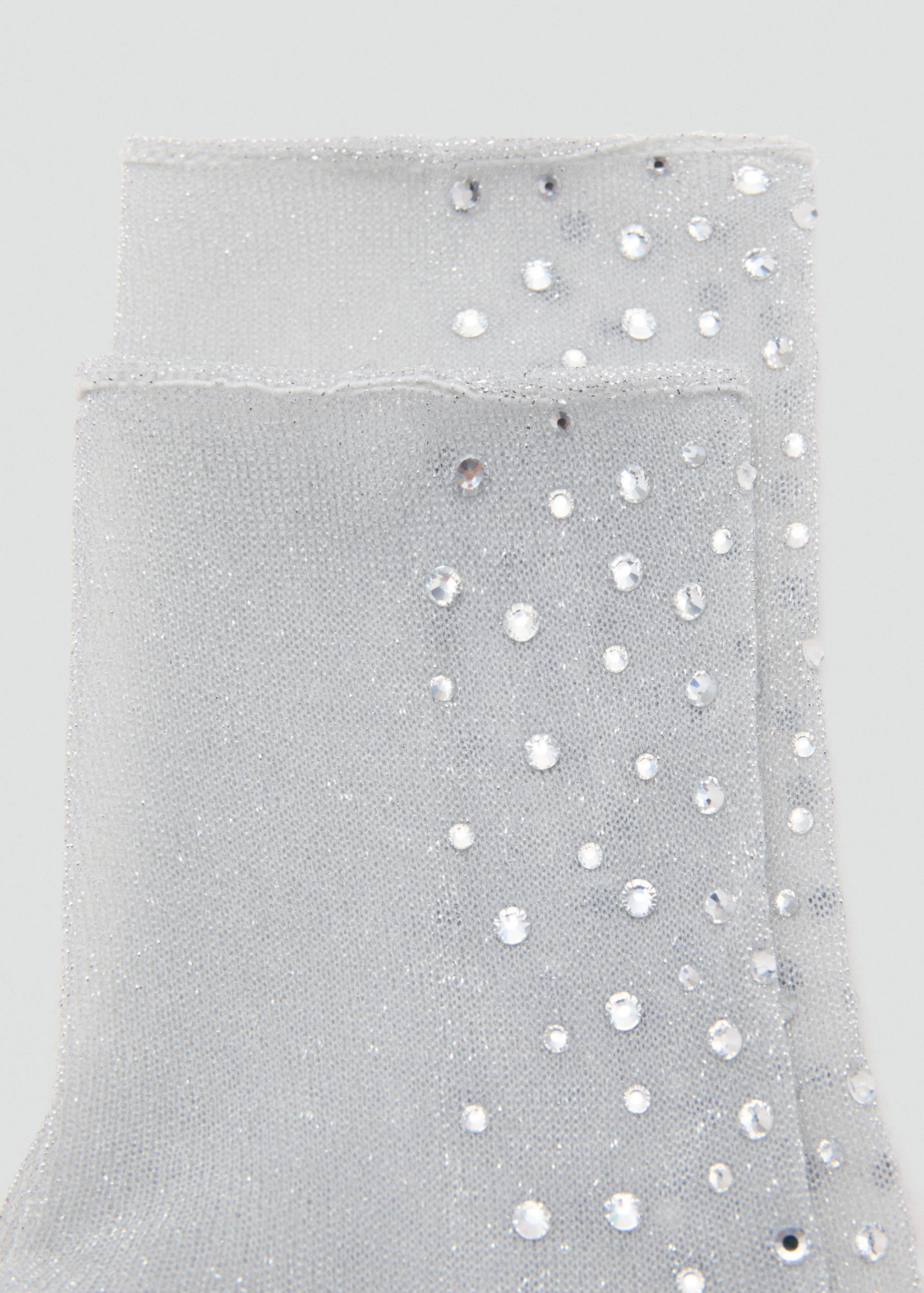 Lurex socks with rhinestones - Medium plane