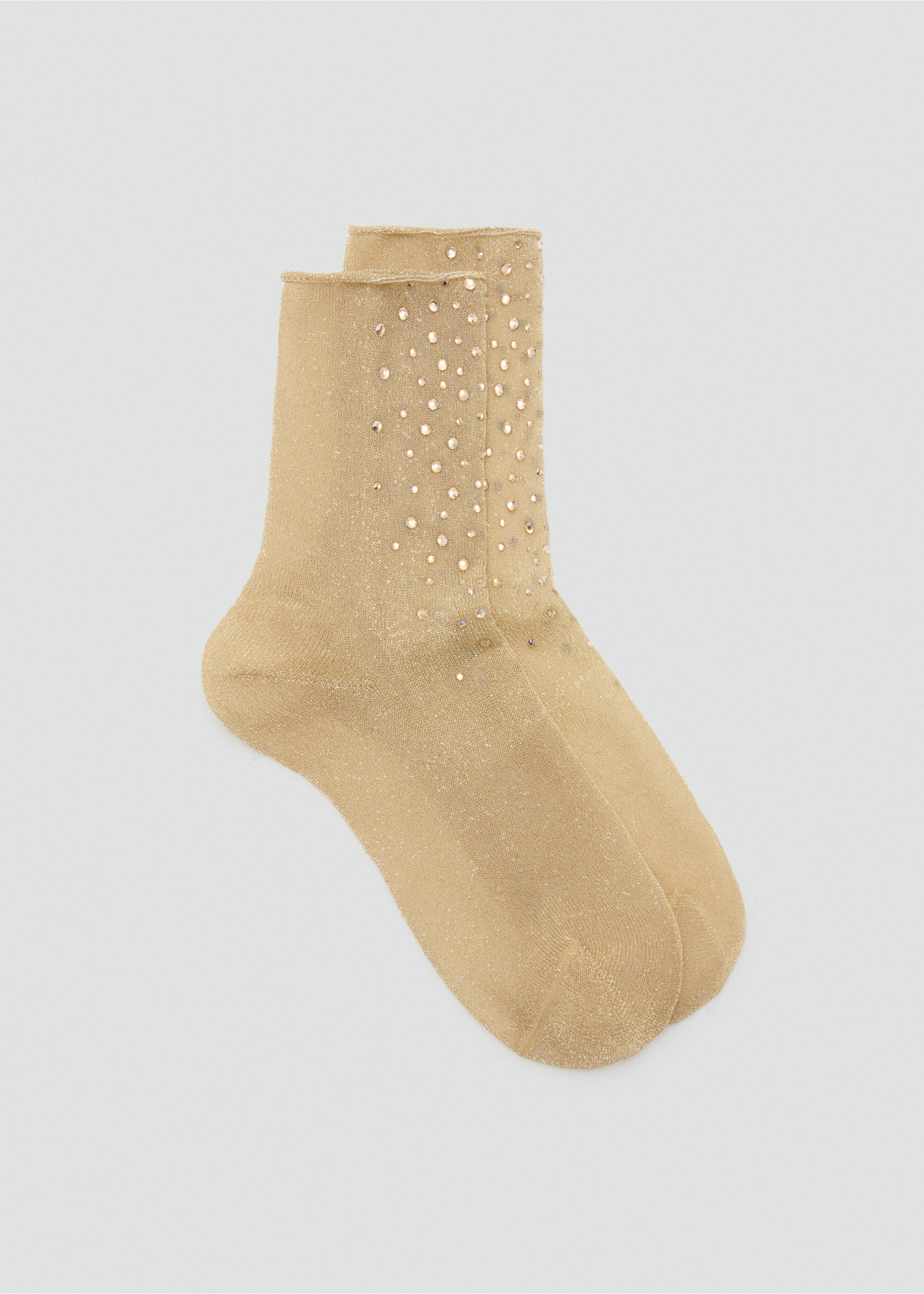 Strass-Lurex-Socken - Artikel ohne Model, Gold. Ref: 17058289-00.