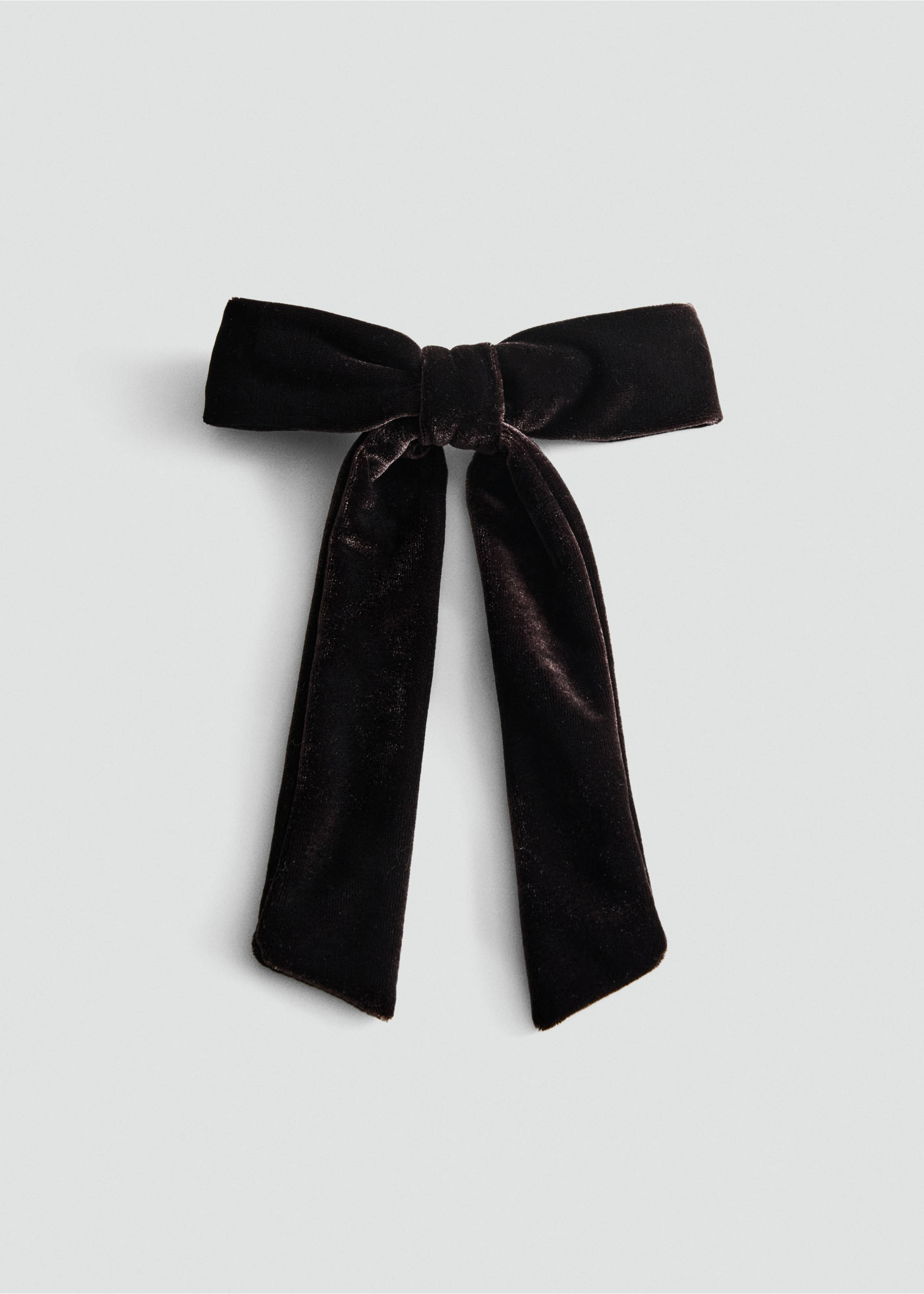 Velvet bow hairclip - Article without model, Brown. Ref: 17058290-00.