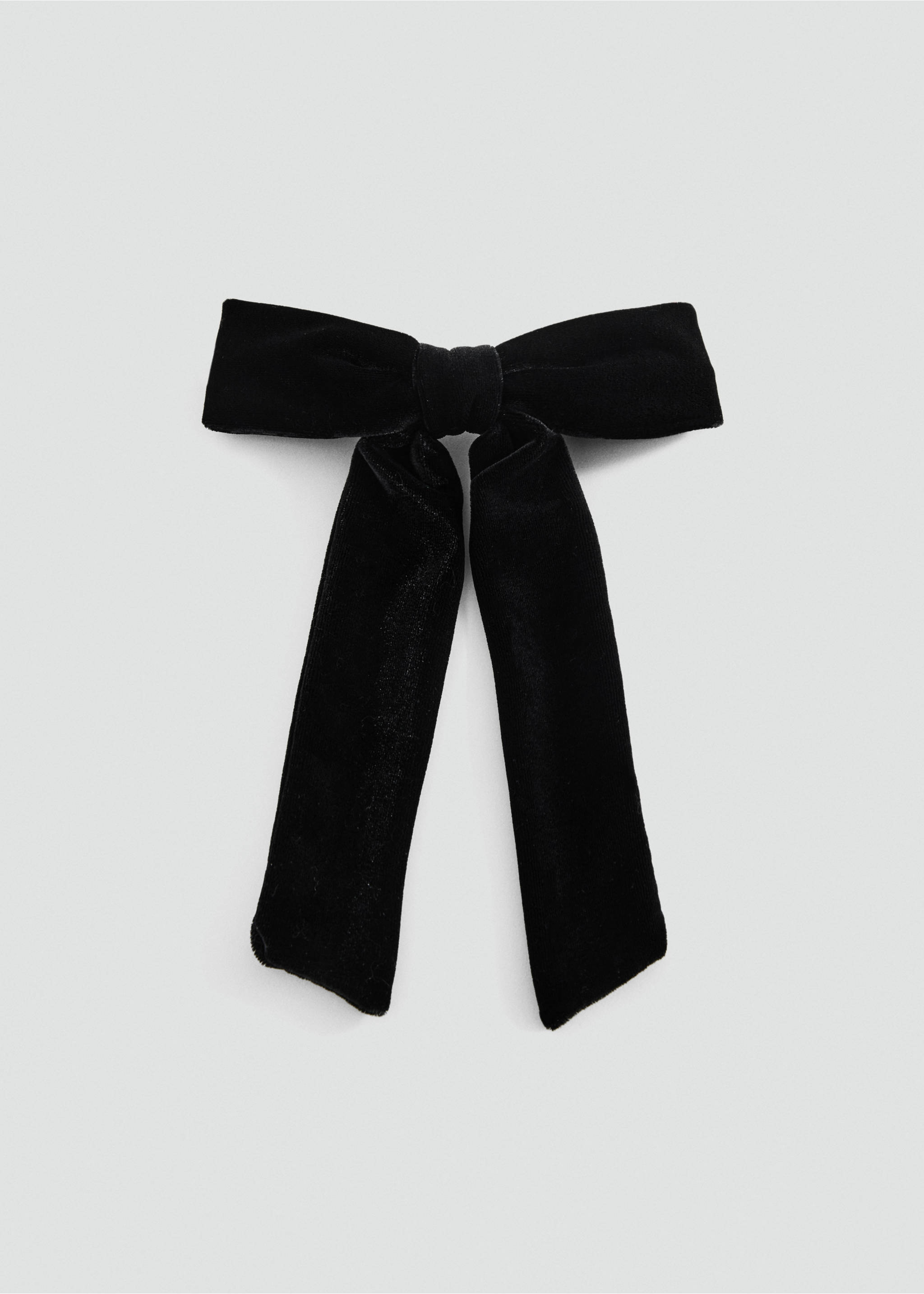 Velvet bow hairclip - Article without model, Black. Ref: 17058290-00.