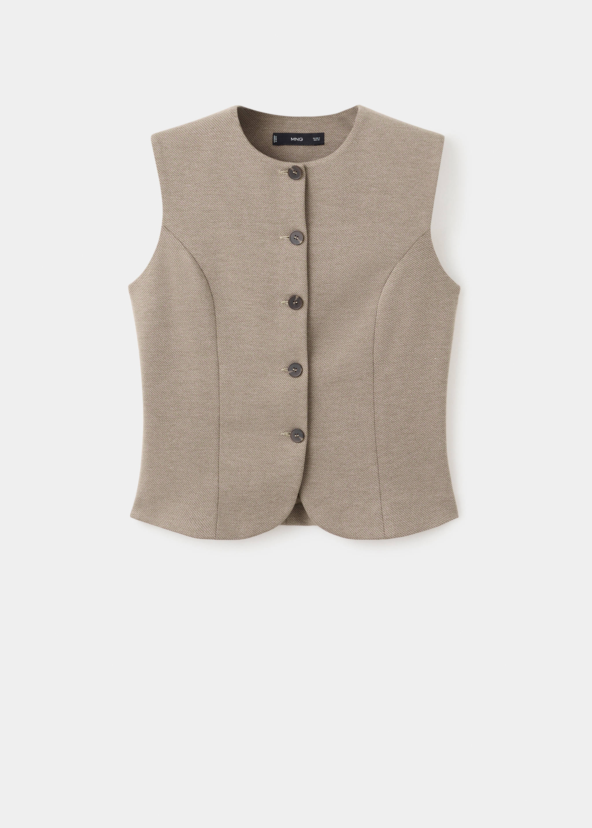 Fitted suit waistcoat - Article without model
