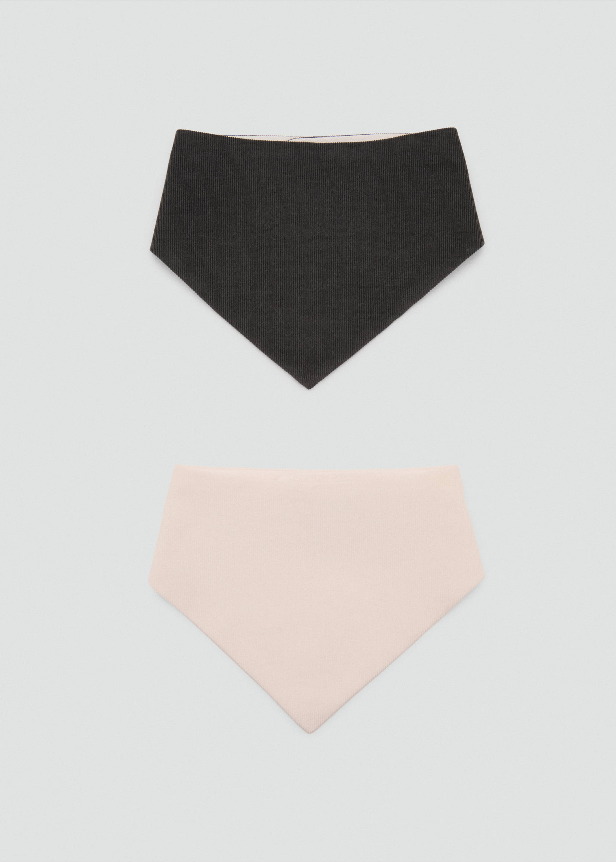 Pack 2 bavoirs coton - Article sans modèle, Gris anthracite. Ref: 17058637-00.