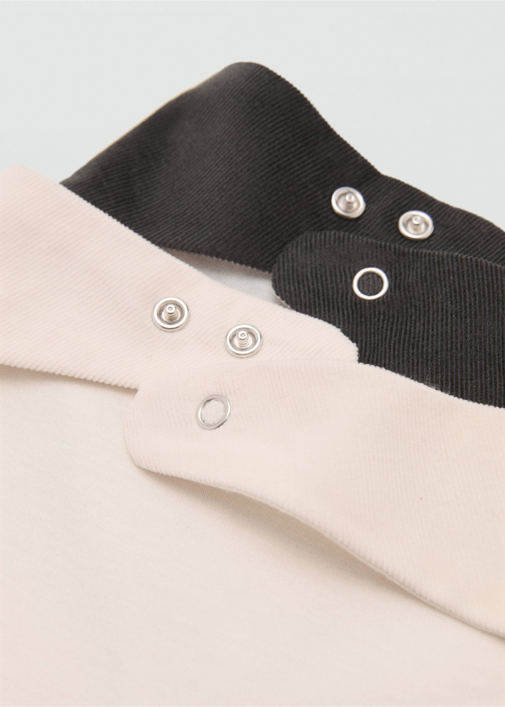 Pack 2 bavoirs coton - Détail de l'article 1, Gris anthracite. Ref: 17058637-00.