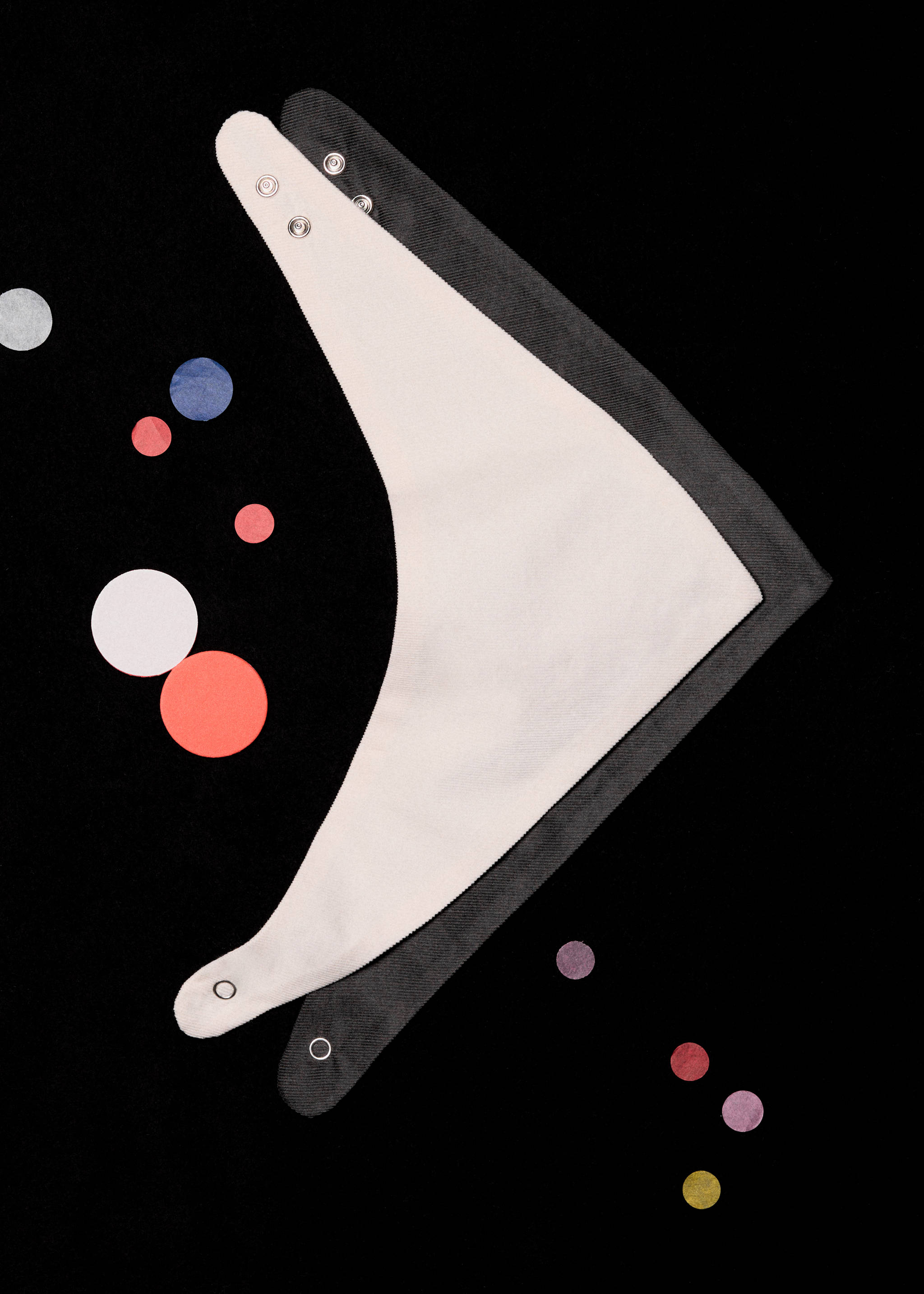 Pack 2 bavoirs coton - Détail de l'article 5, Gris anthracite. Ref: 17058637-00.