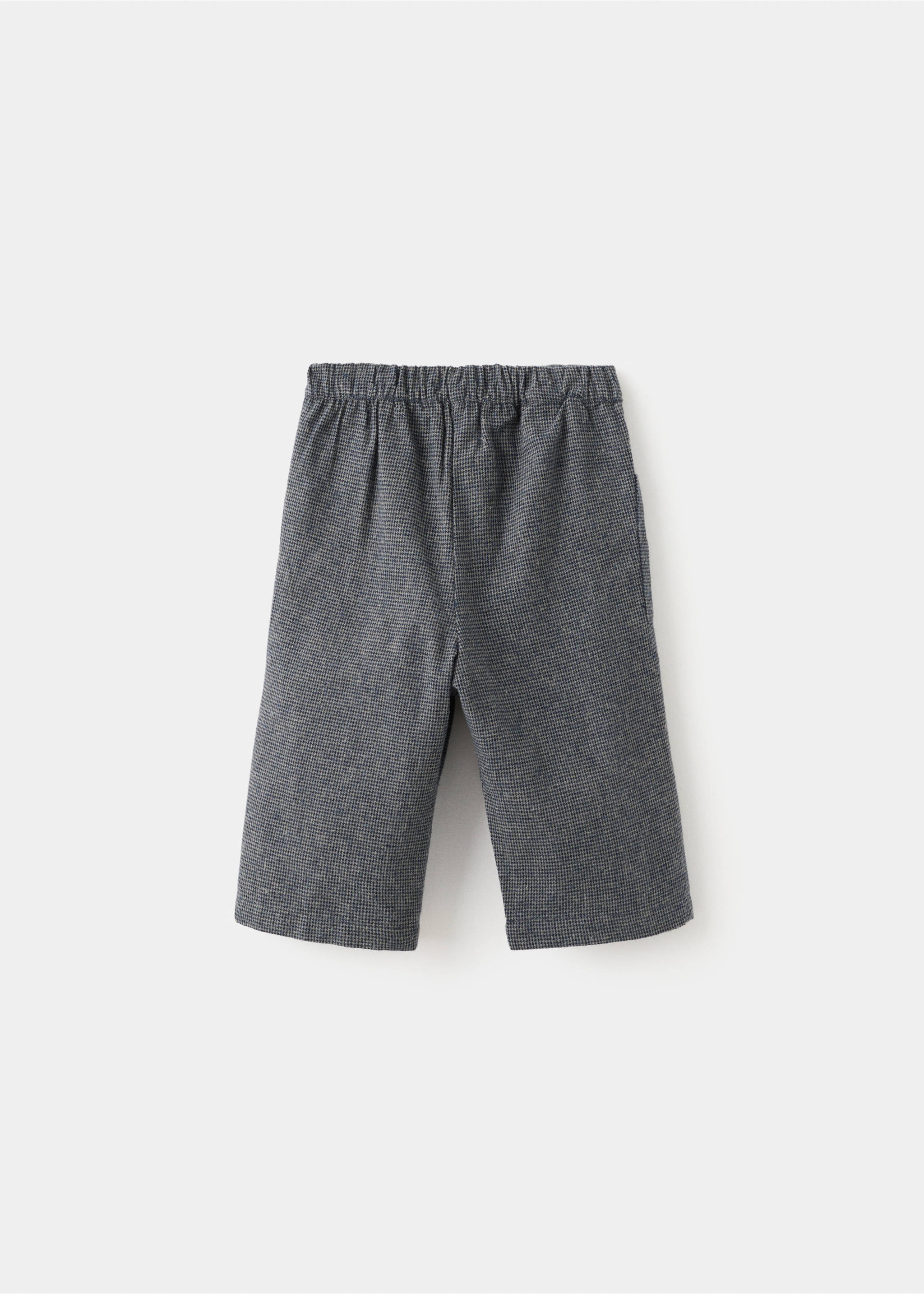 Houndstooth print straight trousers - Reverse of the article, Charcoal. Ref: 17058638-00.