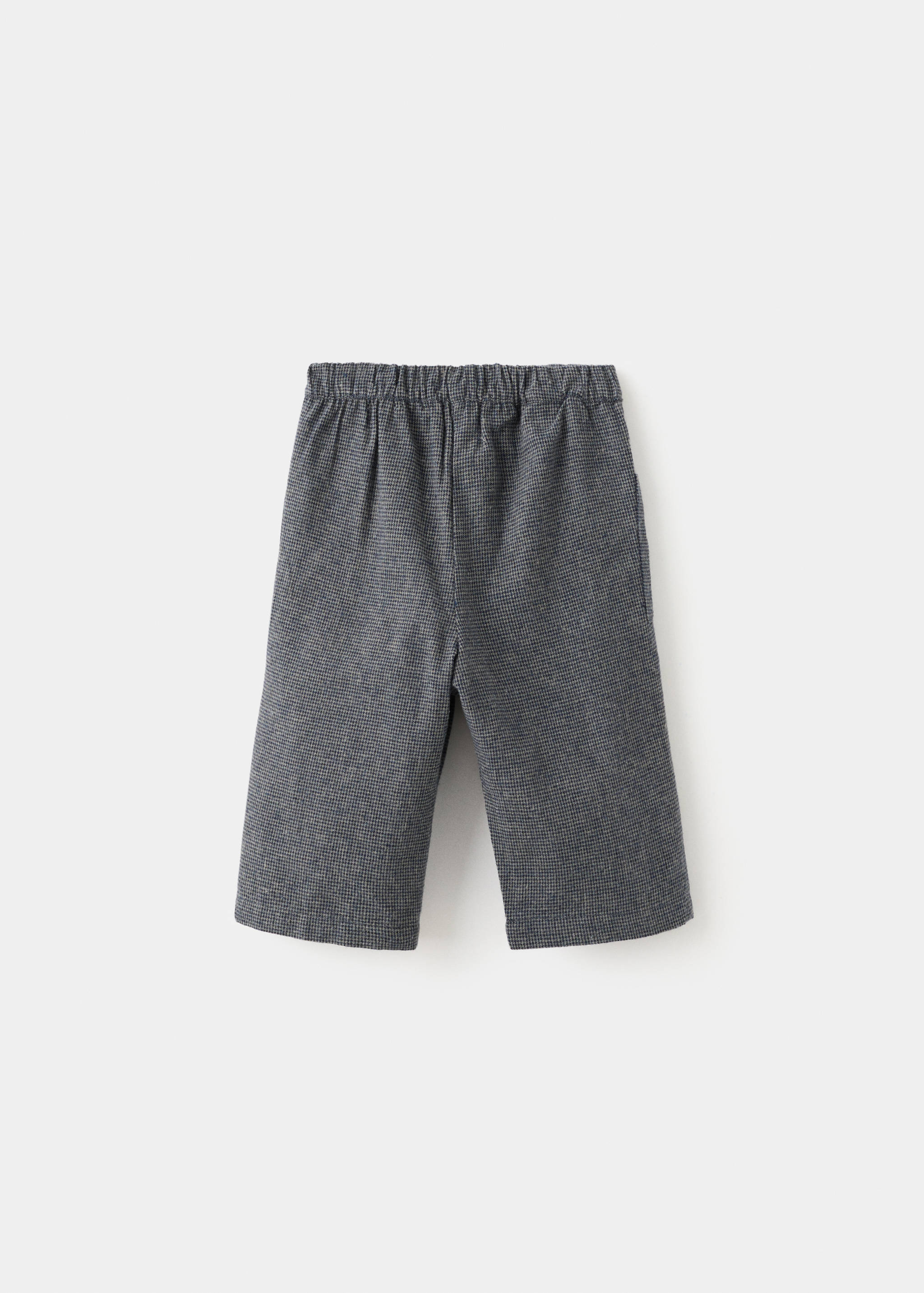 Houndstooth print straight trousers - Reverse of the article