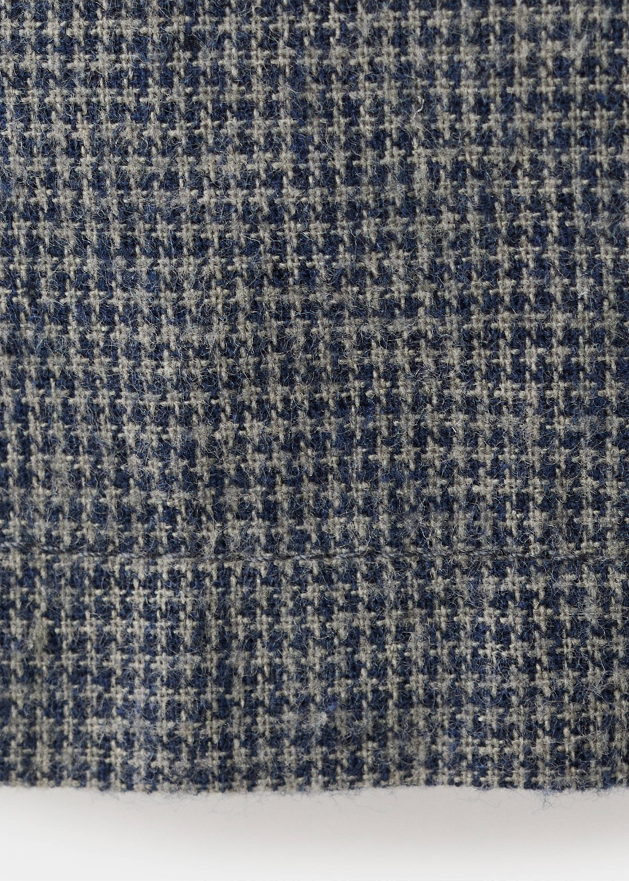 Houndstooth print straight trousers - Details of the article 0, Charcoal. Ref: 17058638-00.