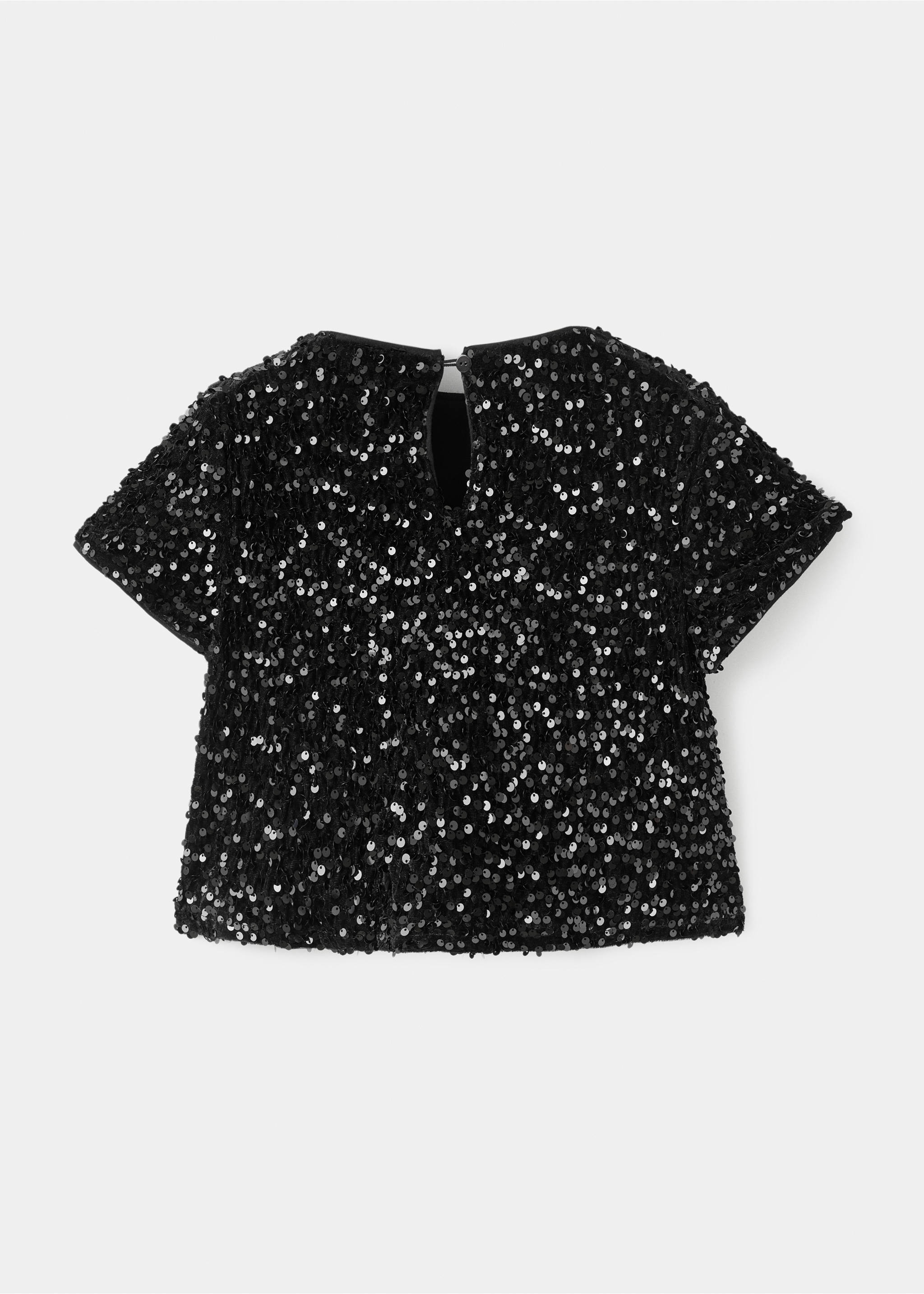 Top à paillettes - Verso de l’article, Noir. Ref: 17059095-00.