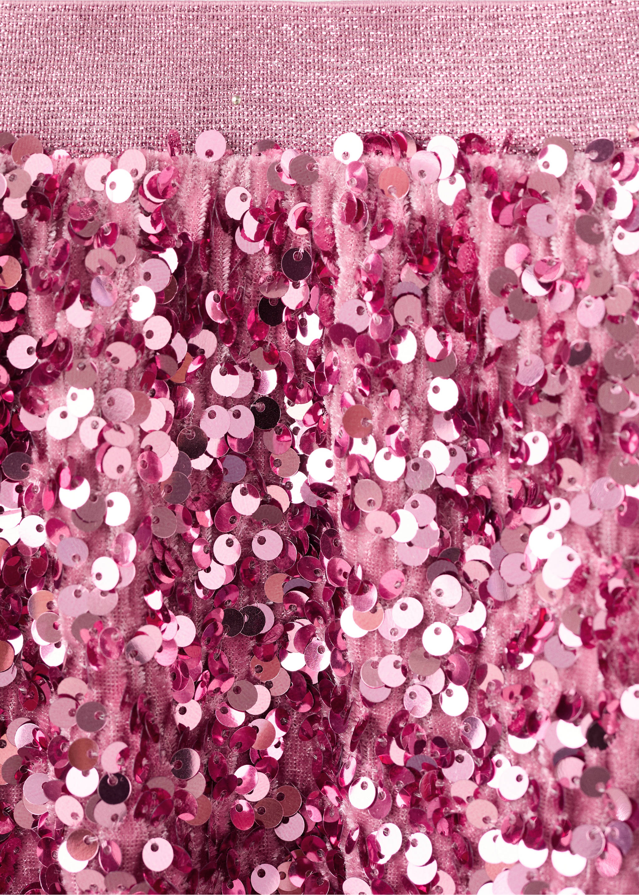 Jupe à paillettes courte - Détail de l'article 8, Rose. Ref: 17059096-00.