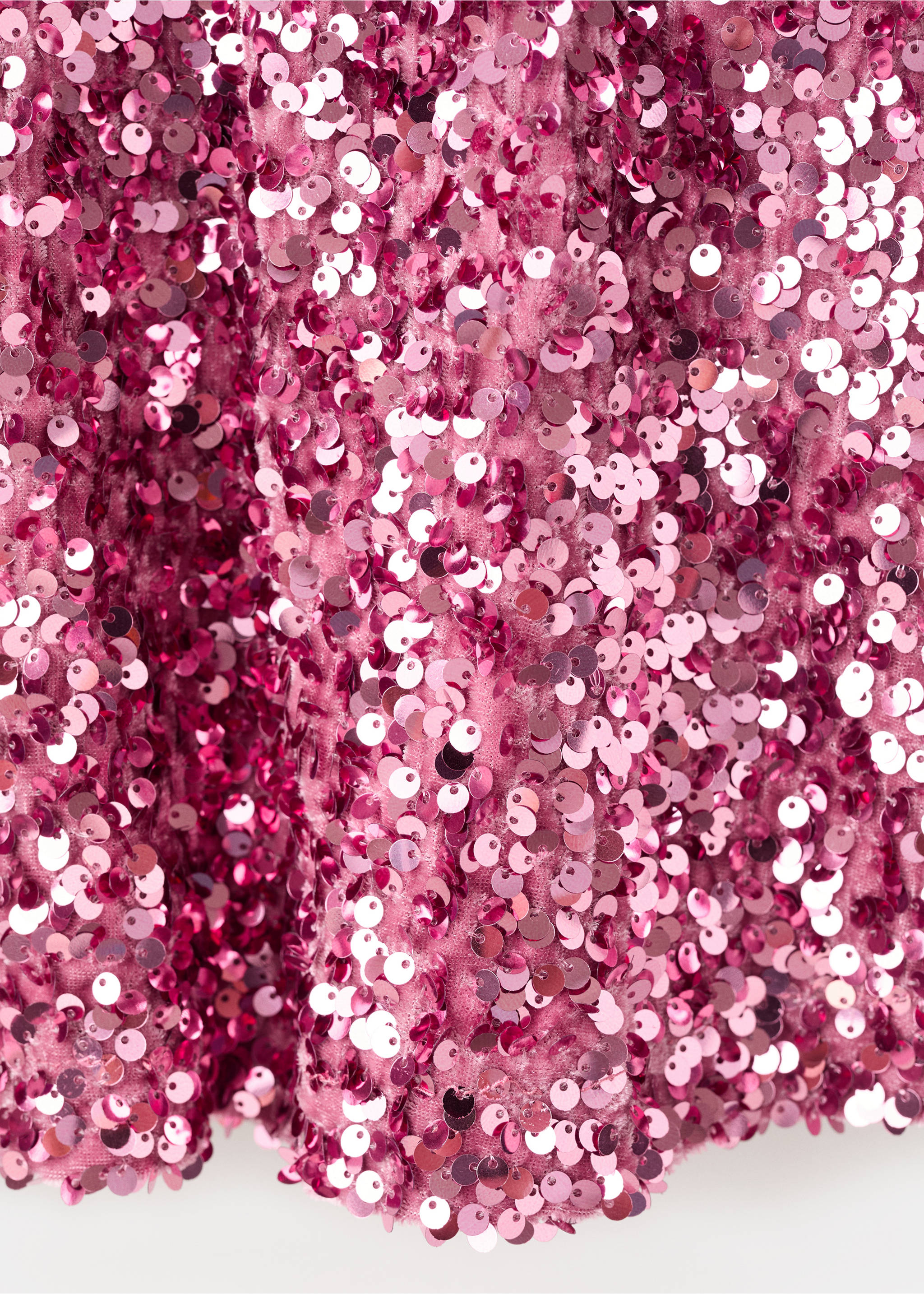 Jupe à paillettes courte - Détail de l'article 0, Rose. Ref: 17059096-00.
