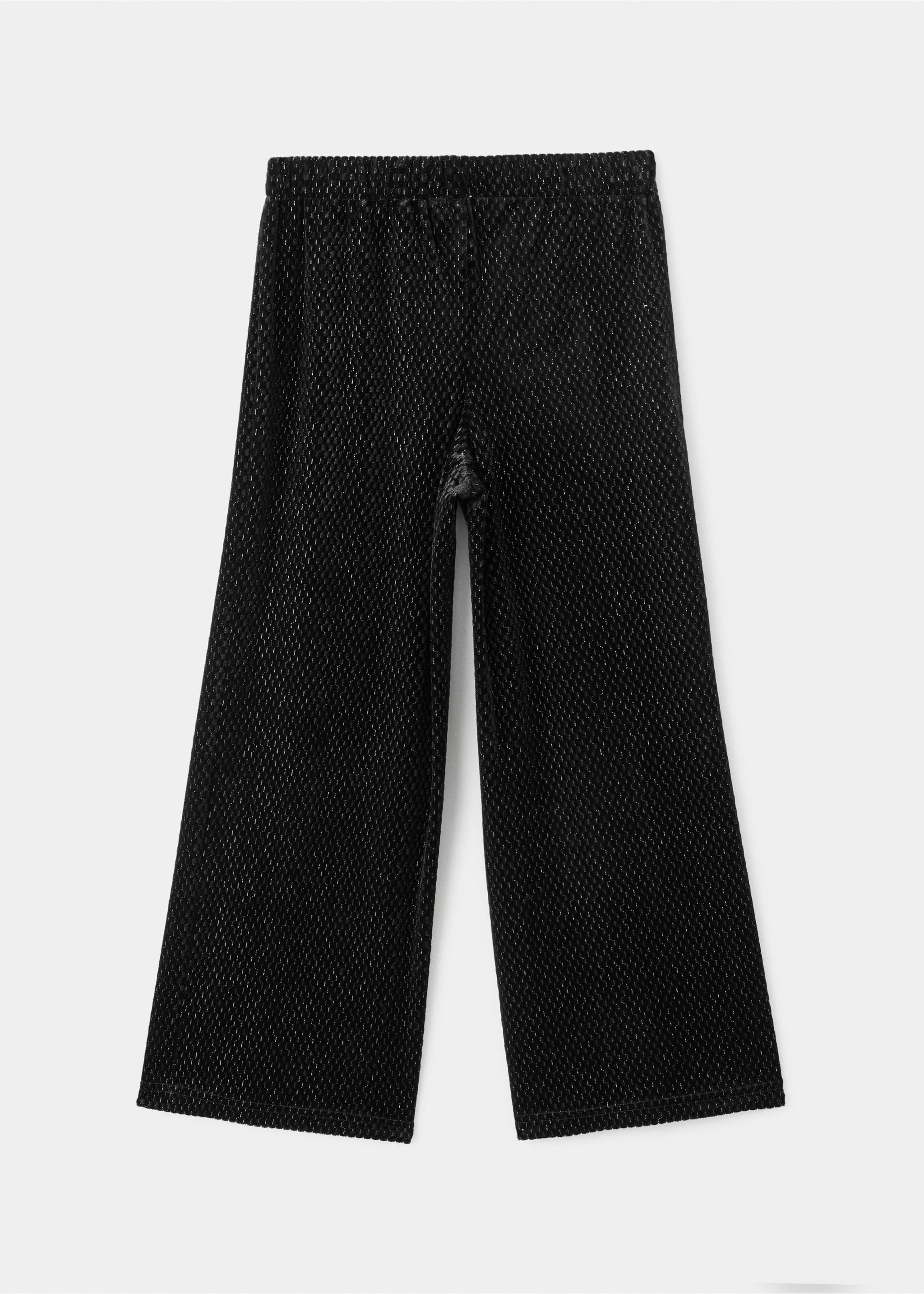 Lurex velvet trousers - Reverse of the article, Black. Ref: 17059097-00.