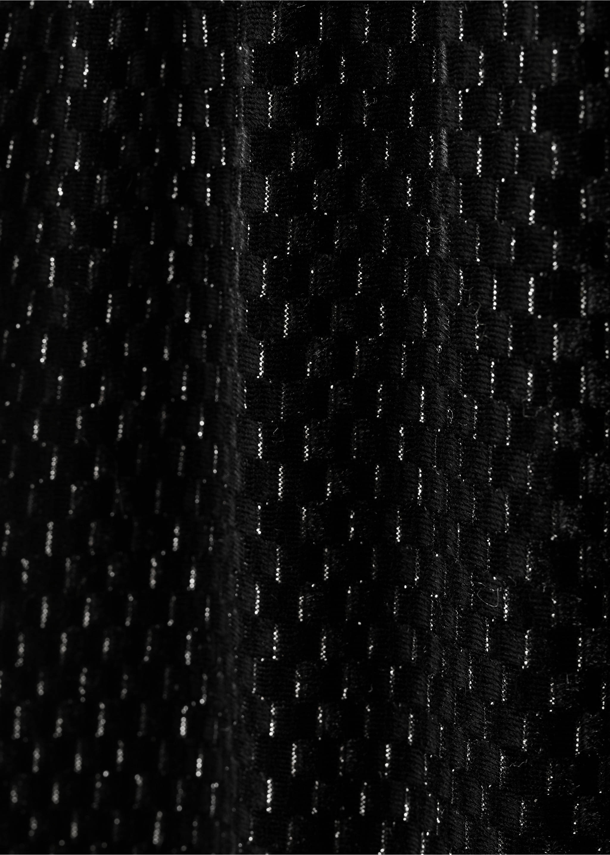 Lurex velvet trousers - Details of the article 0, Black. Ref: 17059097-00.