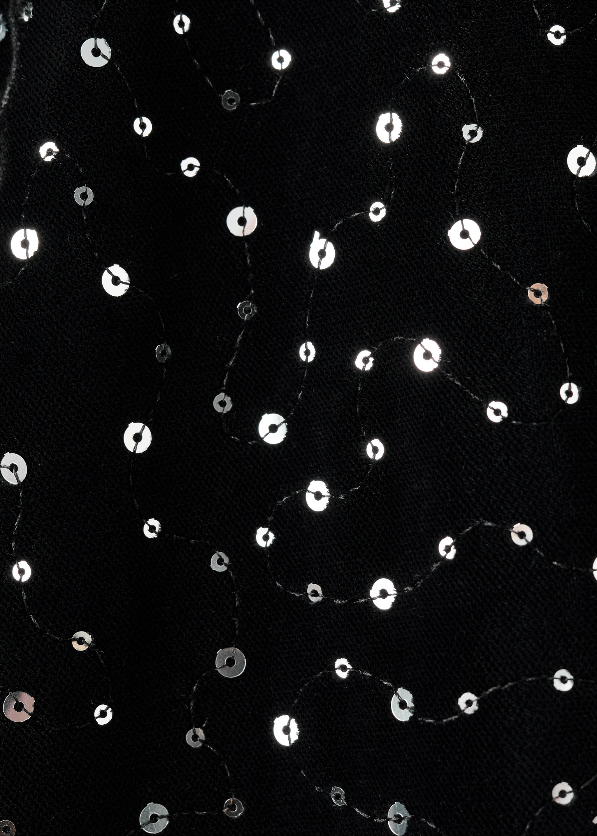 Short dress with sequins - Details of the article 8, Black. Ref: 17059101-00.
