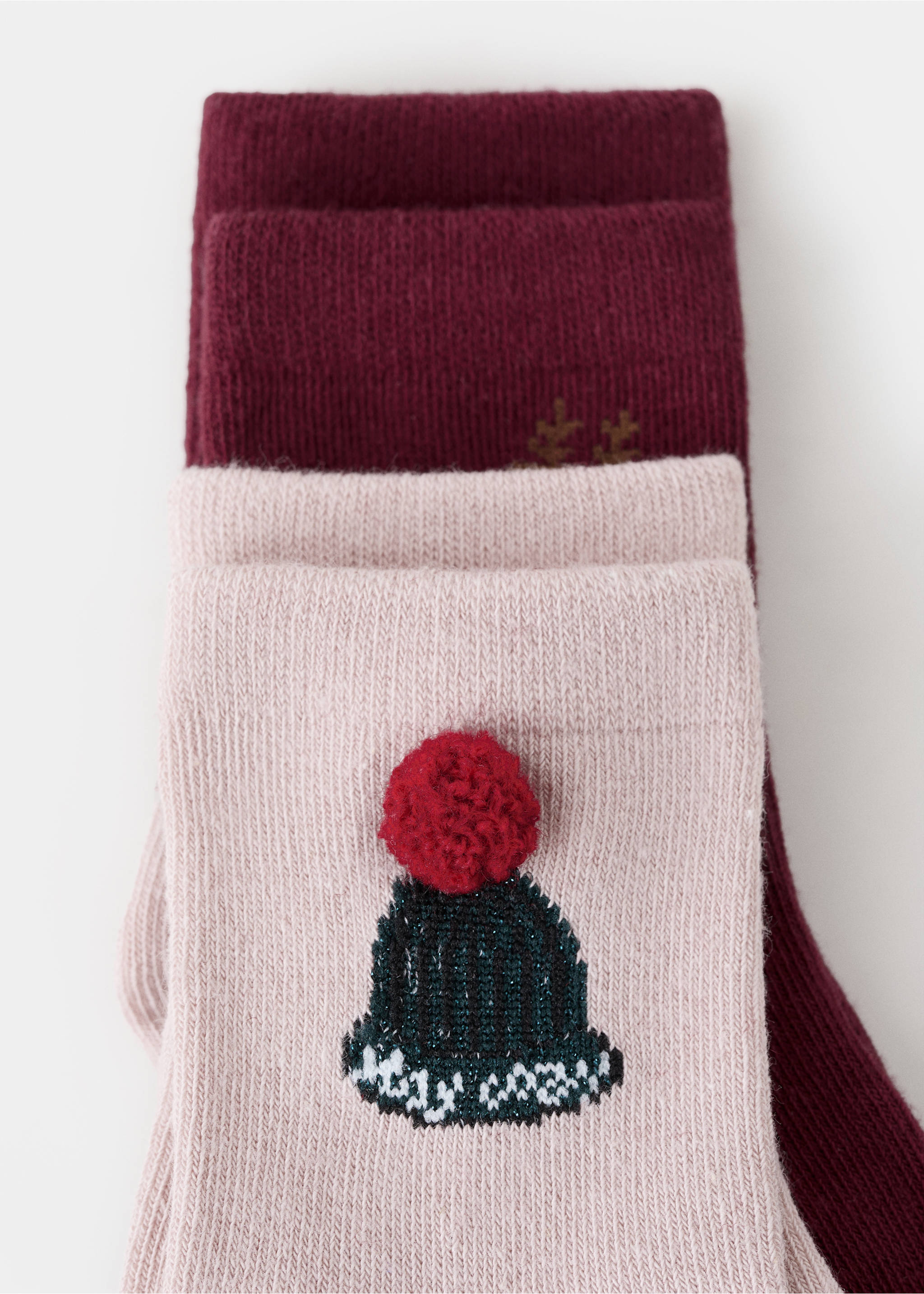 2 pack Christmas printed socks - Details of the article 8, Pink. Ref: 17059103-00.