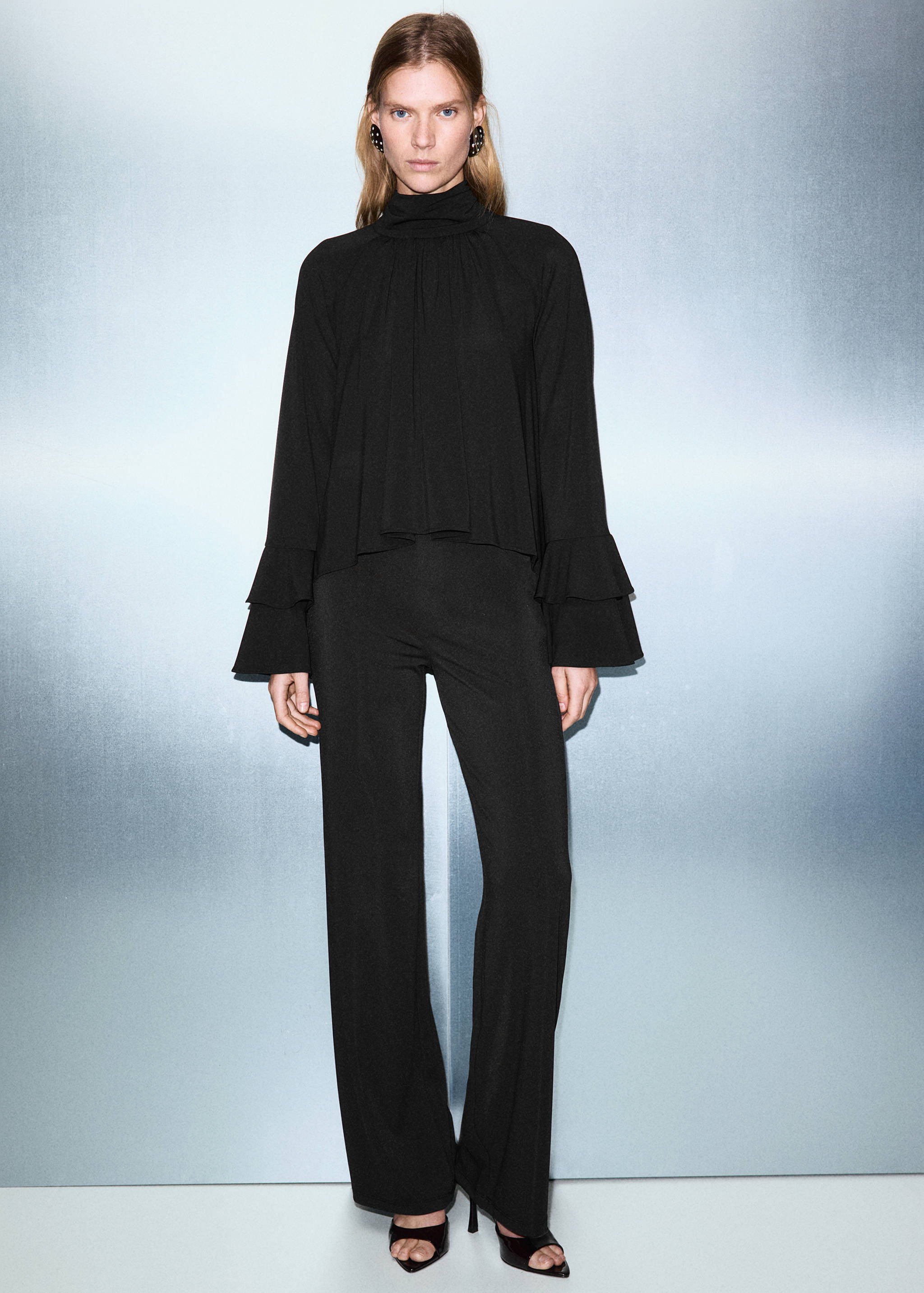 Pantalon en maille fine à taille élastique - Plan général