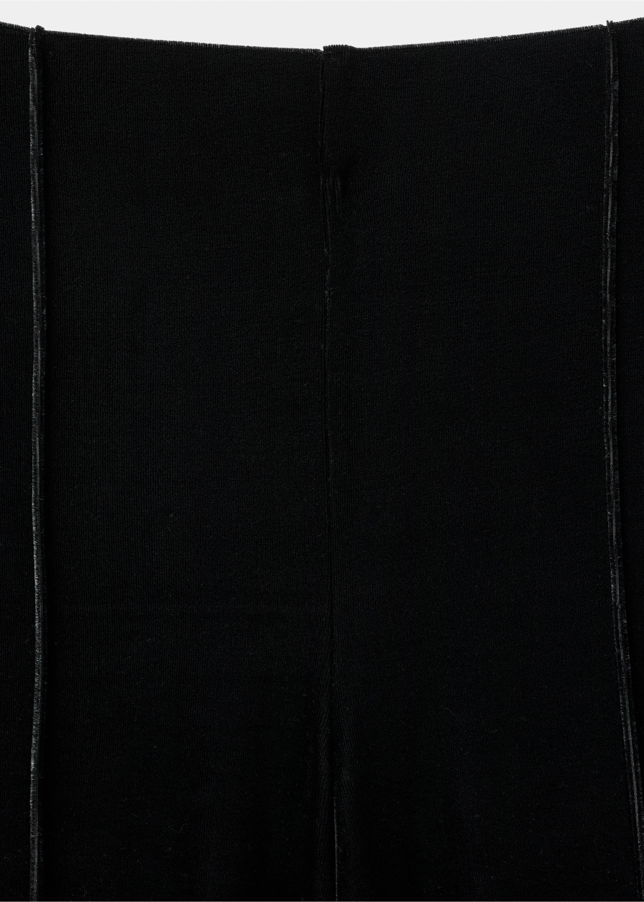 Fluwelen broek met stiksels - Detail van het artikel 8, Zwart. Ref: 17059113-00.