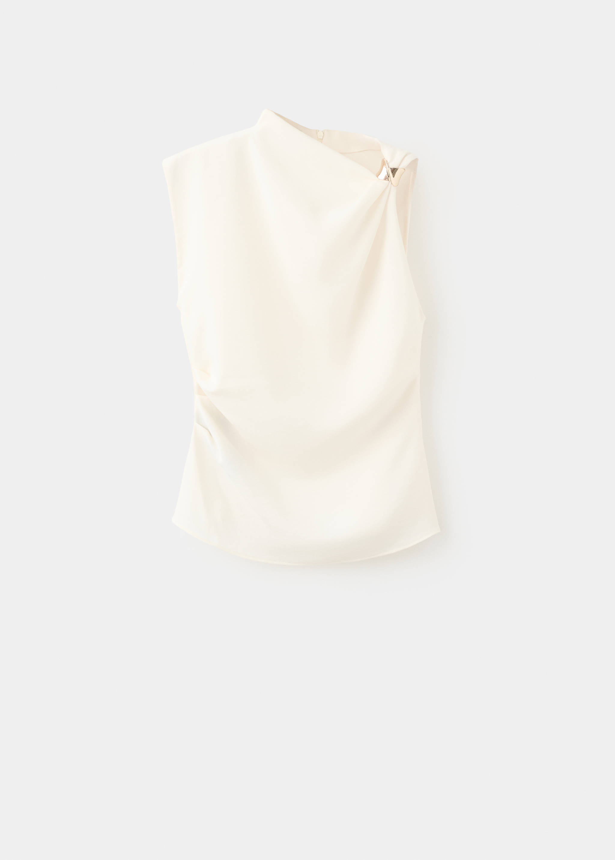 Asymmetrische Bluse mit Metalldetail - Artikel ohne Model
