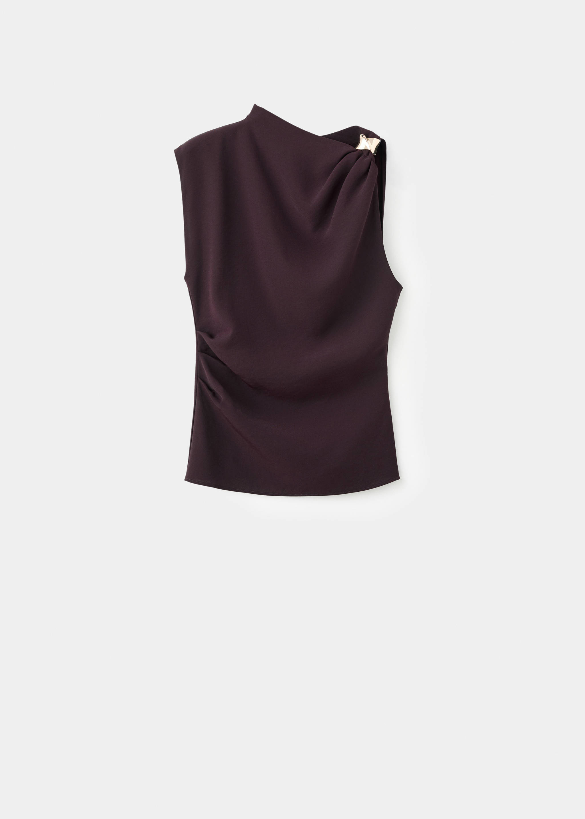 Asymmetrische Bluse mit Metalldetail - Artikel ohne Model