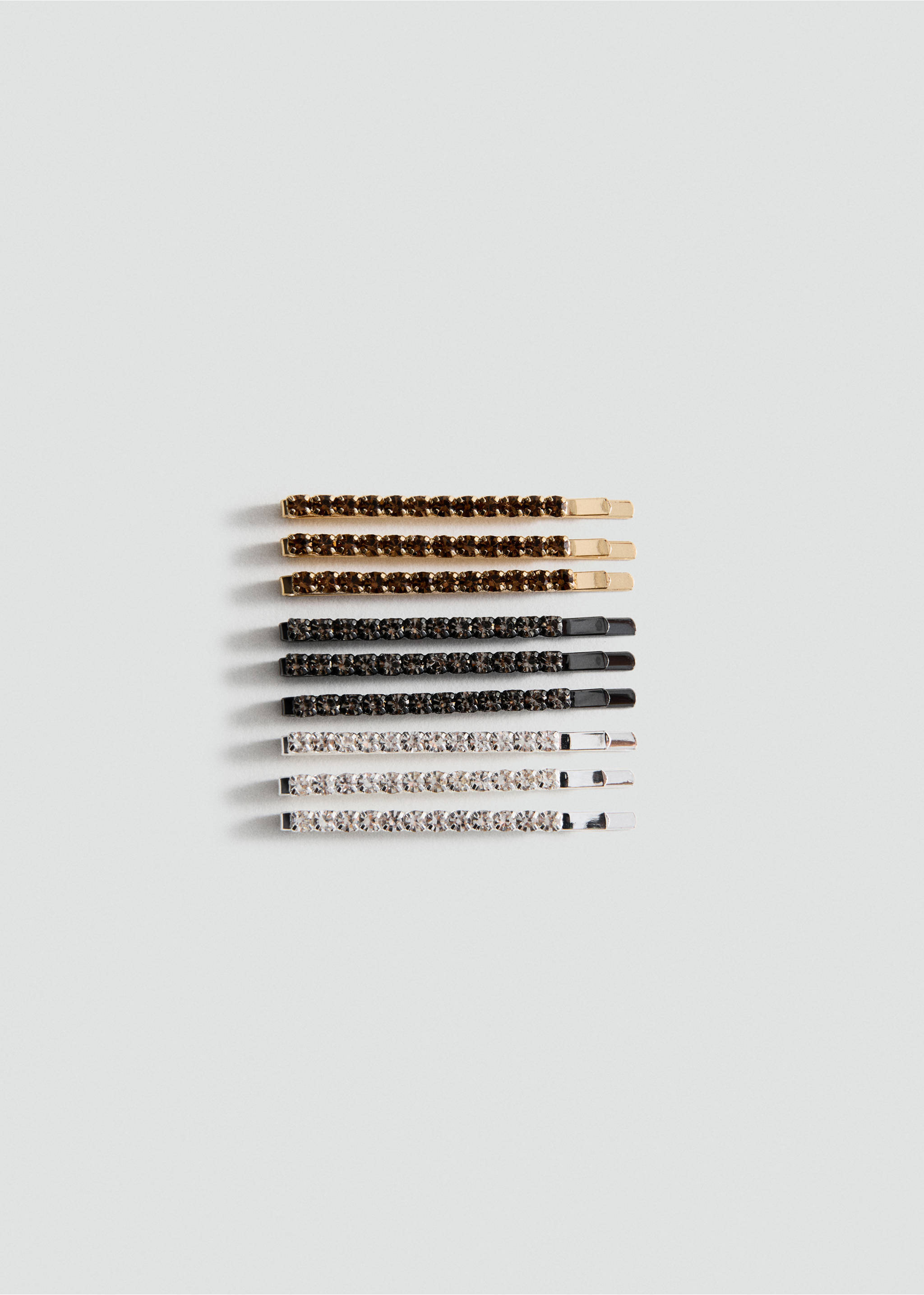 Combined hair pin set - Article without model, Silver. Ref: 17059115-00.
