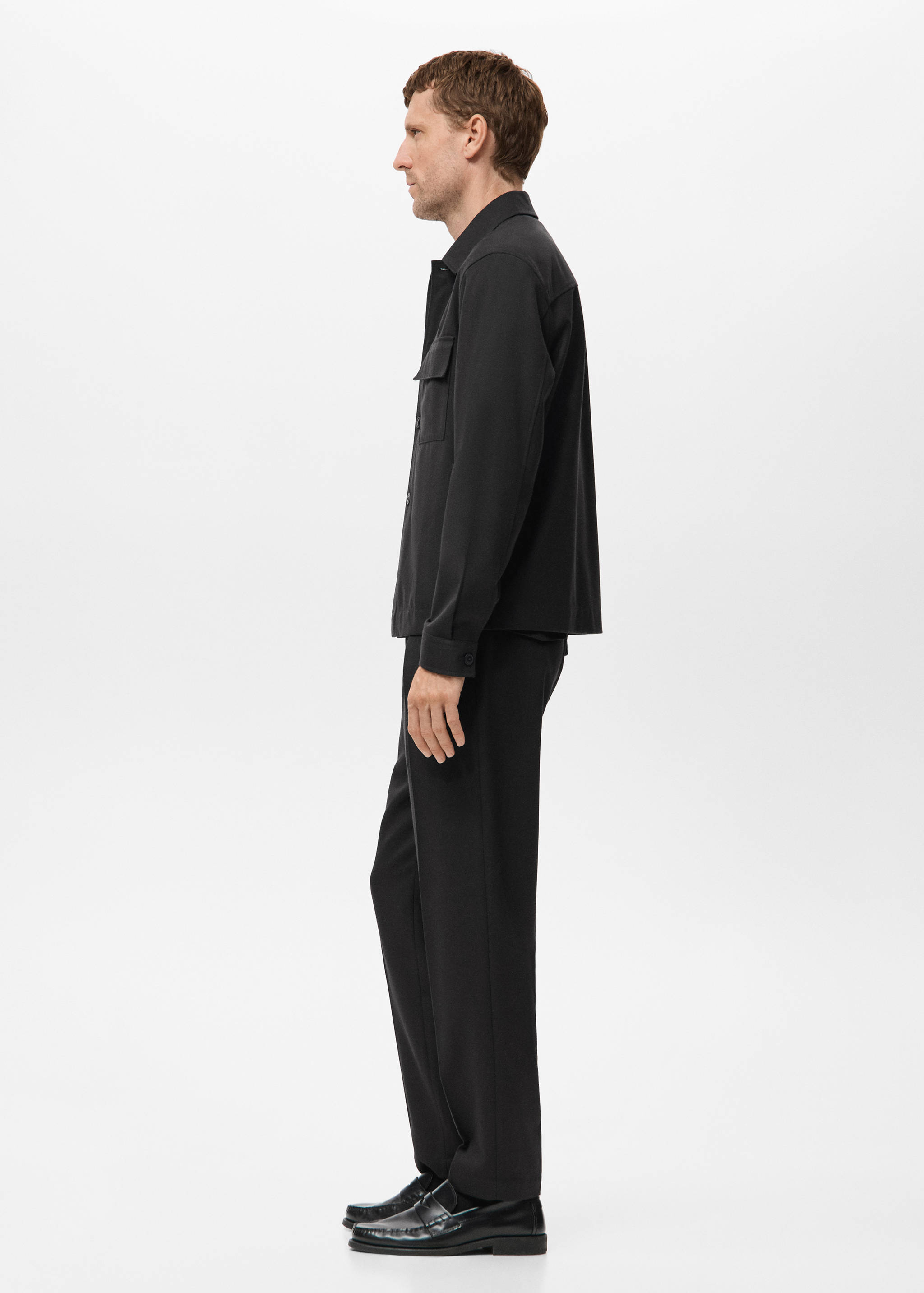 Flannel overshirt with pockets - Details of the article 2