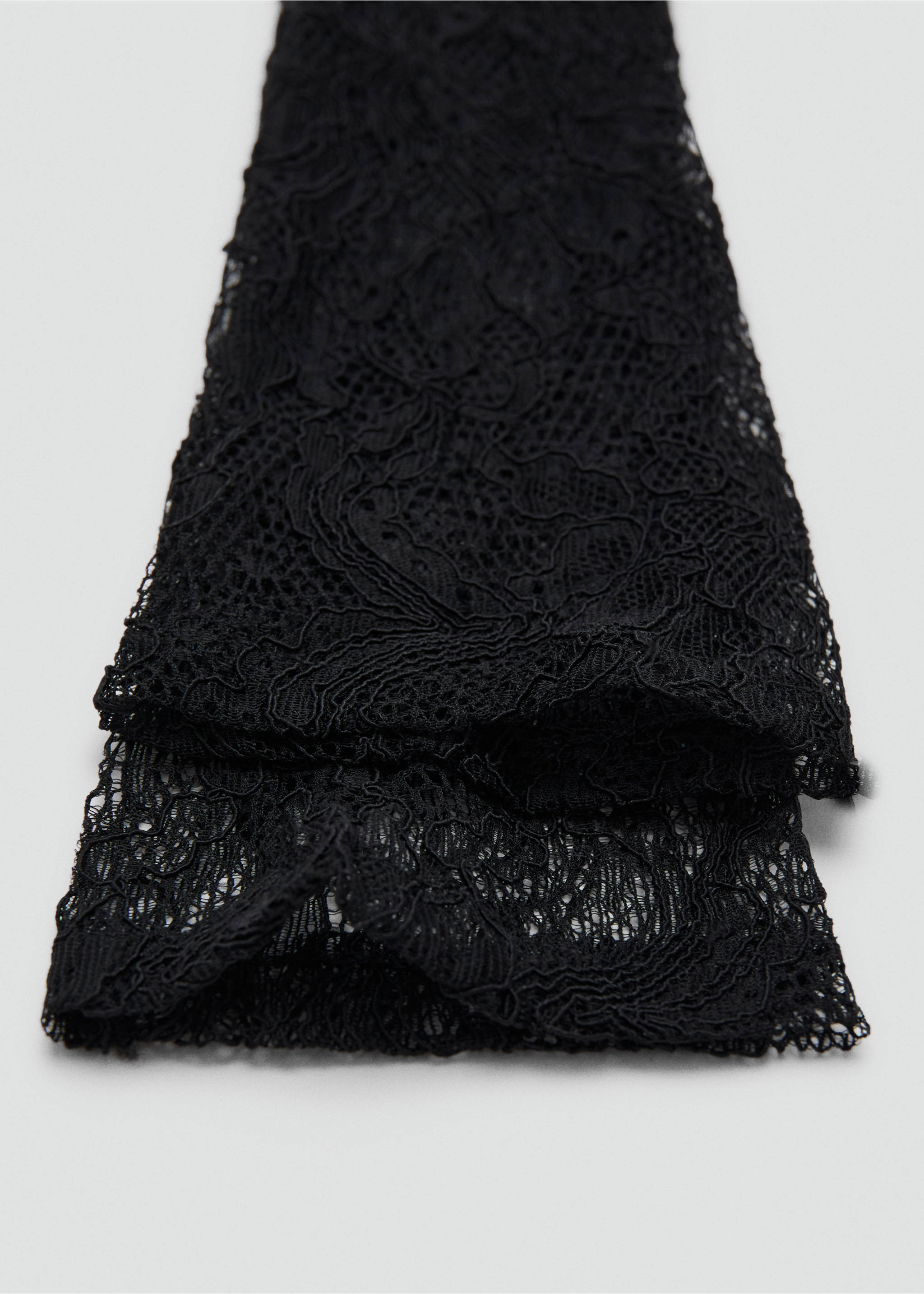 Guantes largos encaje - Plano medio, Negro. Ref: 17059406-00.