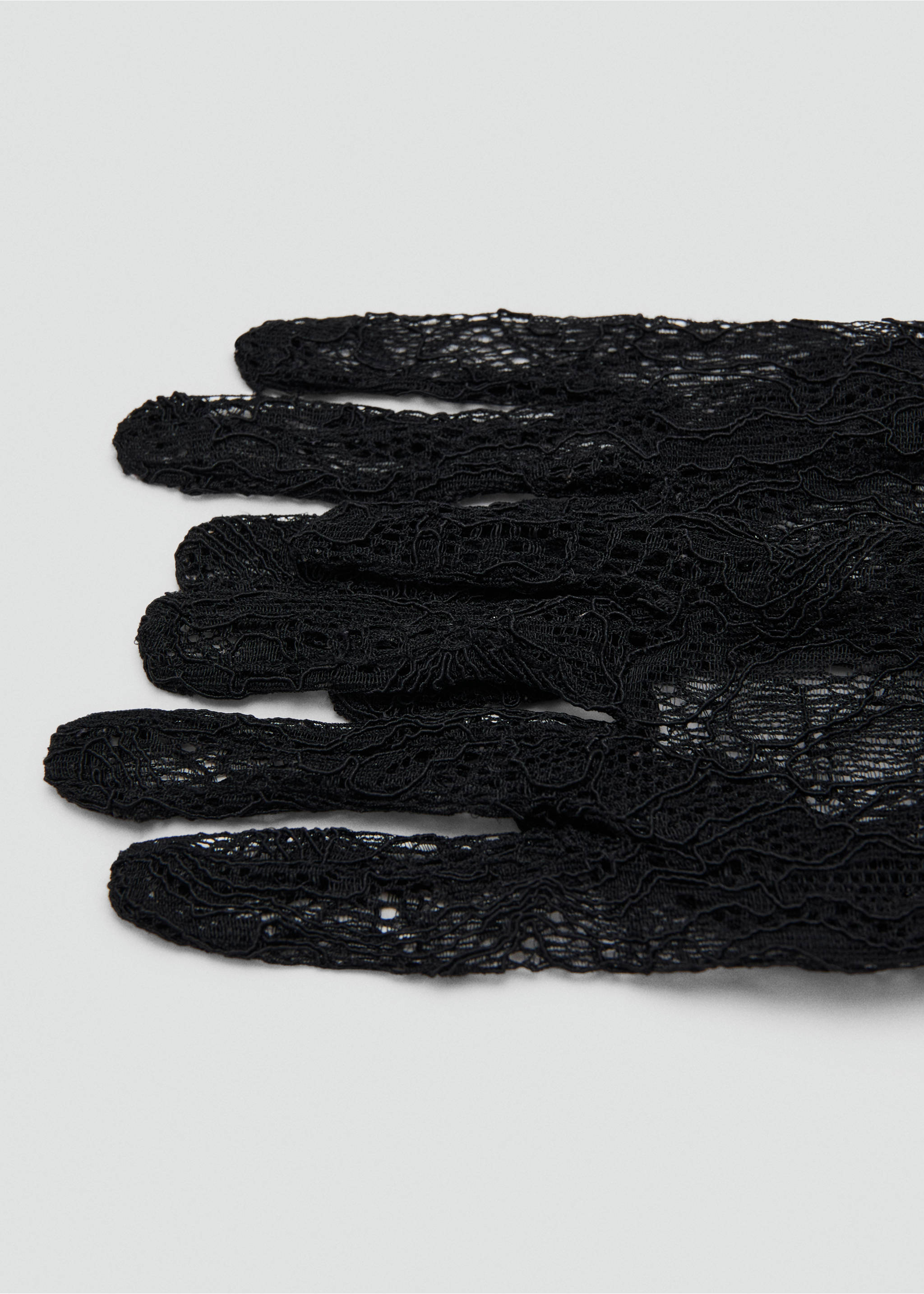 Guantes largos encaje - Detalle del artículo 1, Negro. Ref: 17059406-00.