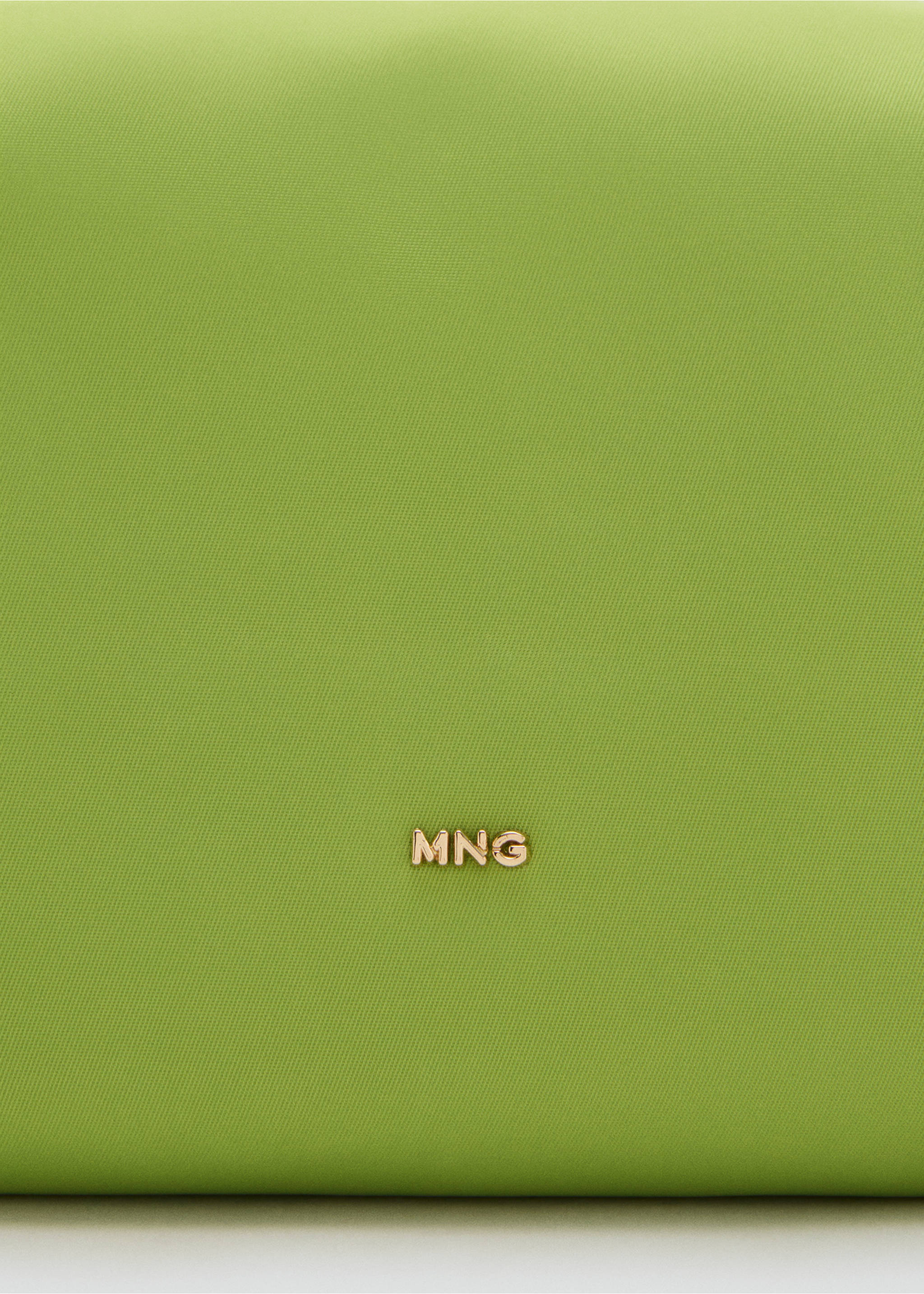 Zipped nylon cosmetics bag - Details of the article 2, Lime. Ref: 17061121-00.