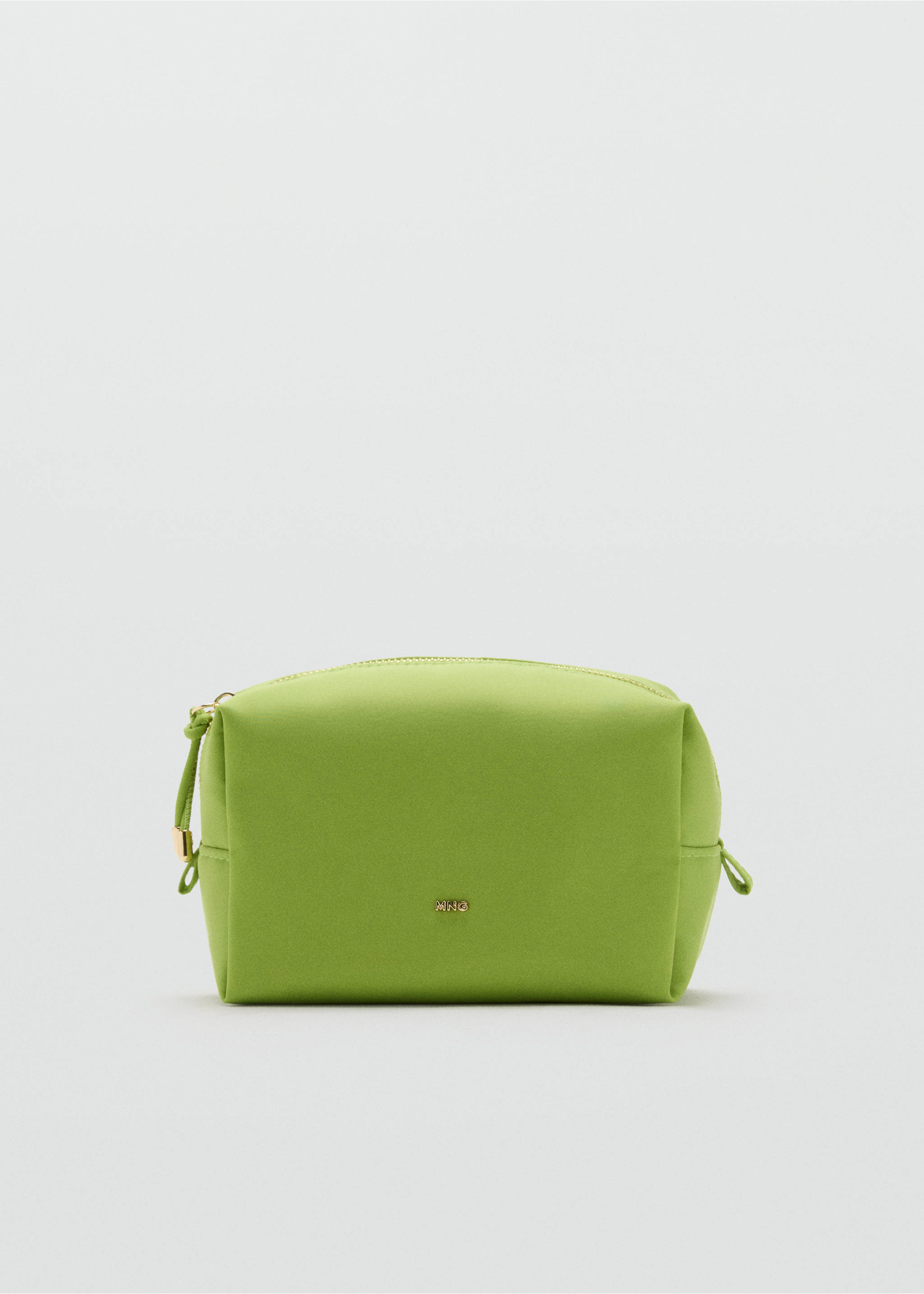 Zipped nylon cosmetics bag - Article without model, Lime. Ref: 17061121-00.