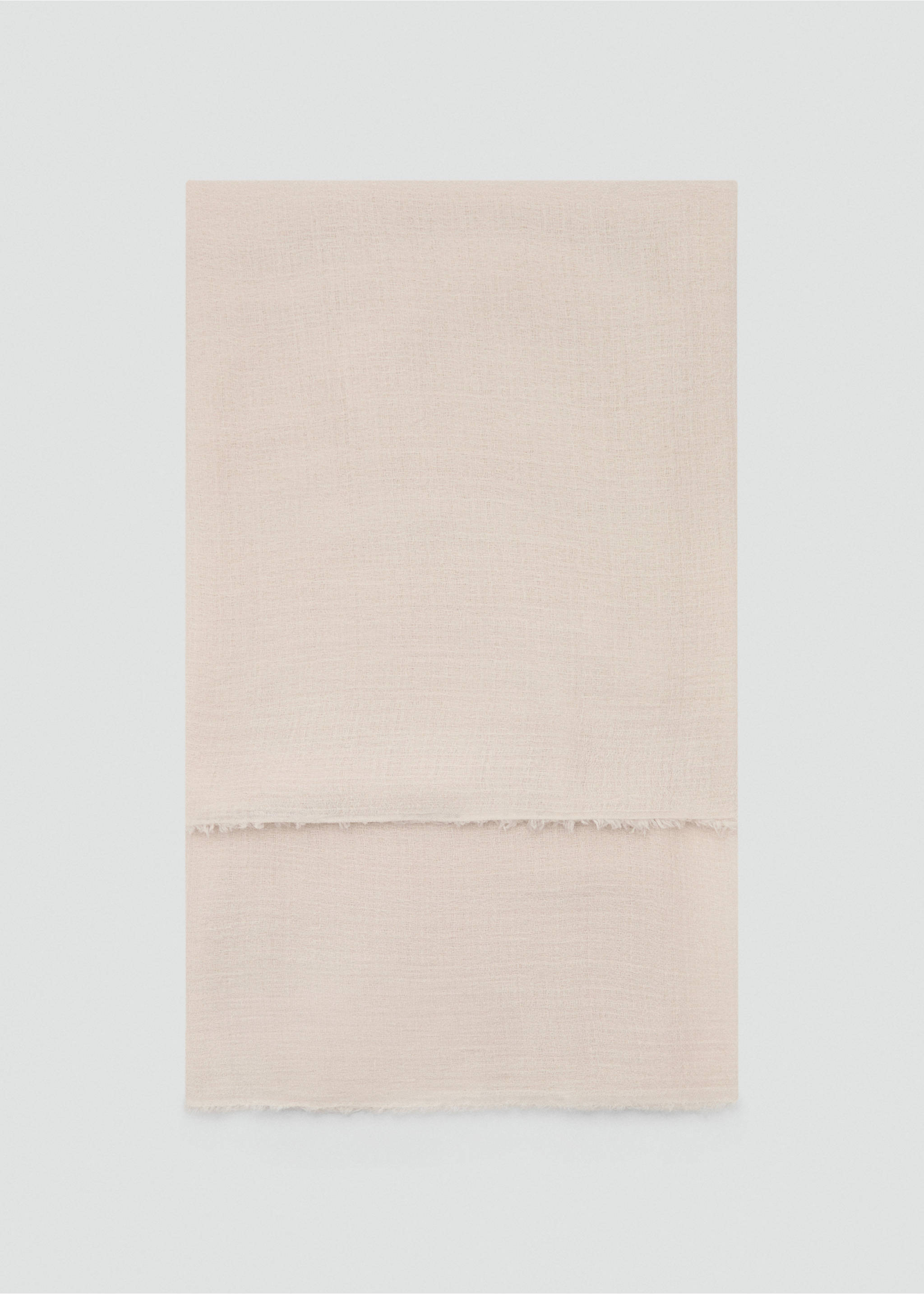 Frayed edge scarf - Article without model, Ecru. Ref: 17061128-00.