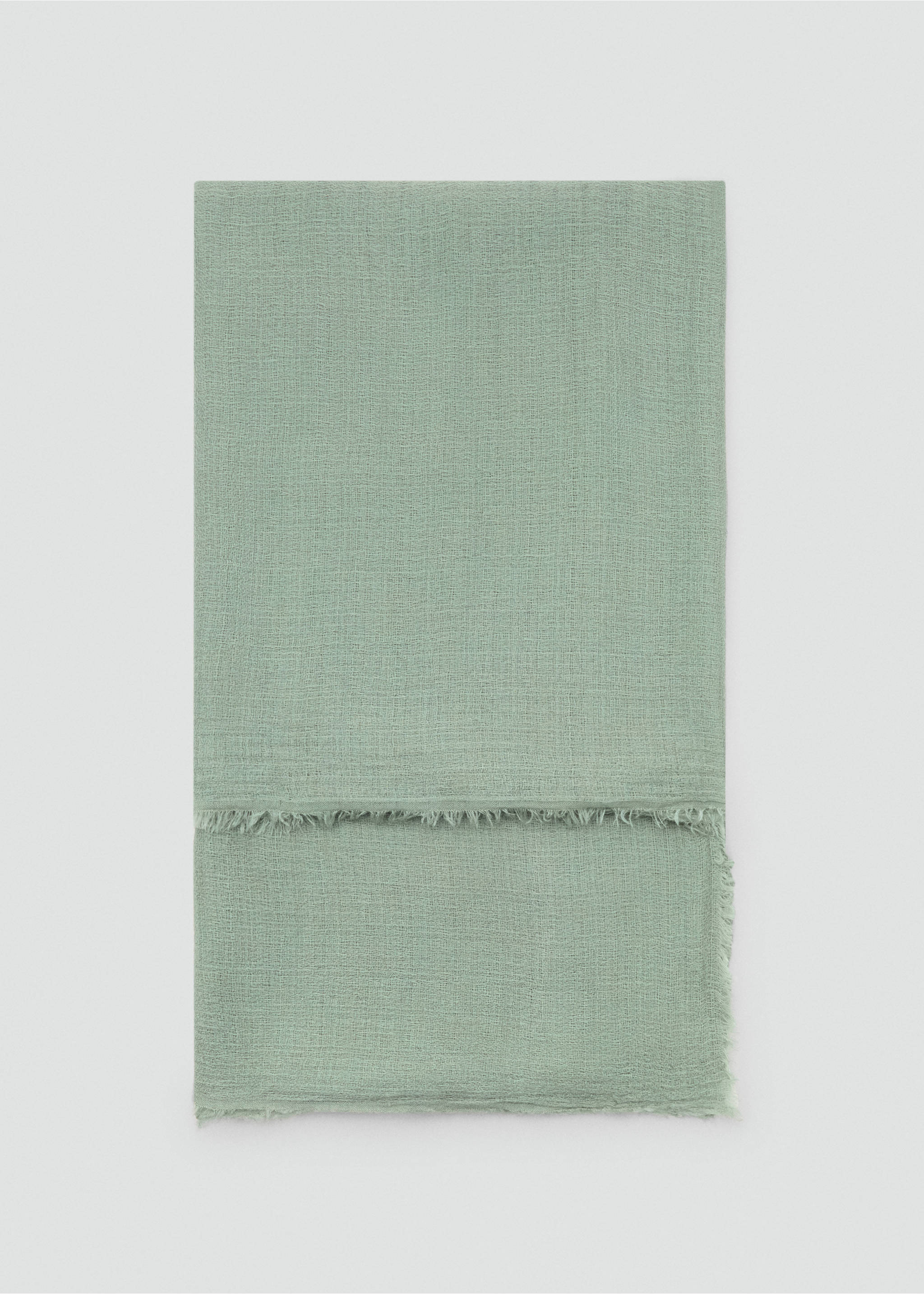 Frayed edge scarf - Article without model, Pastel Green. Ref: 17061128-00.