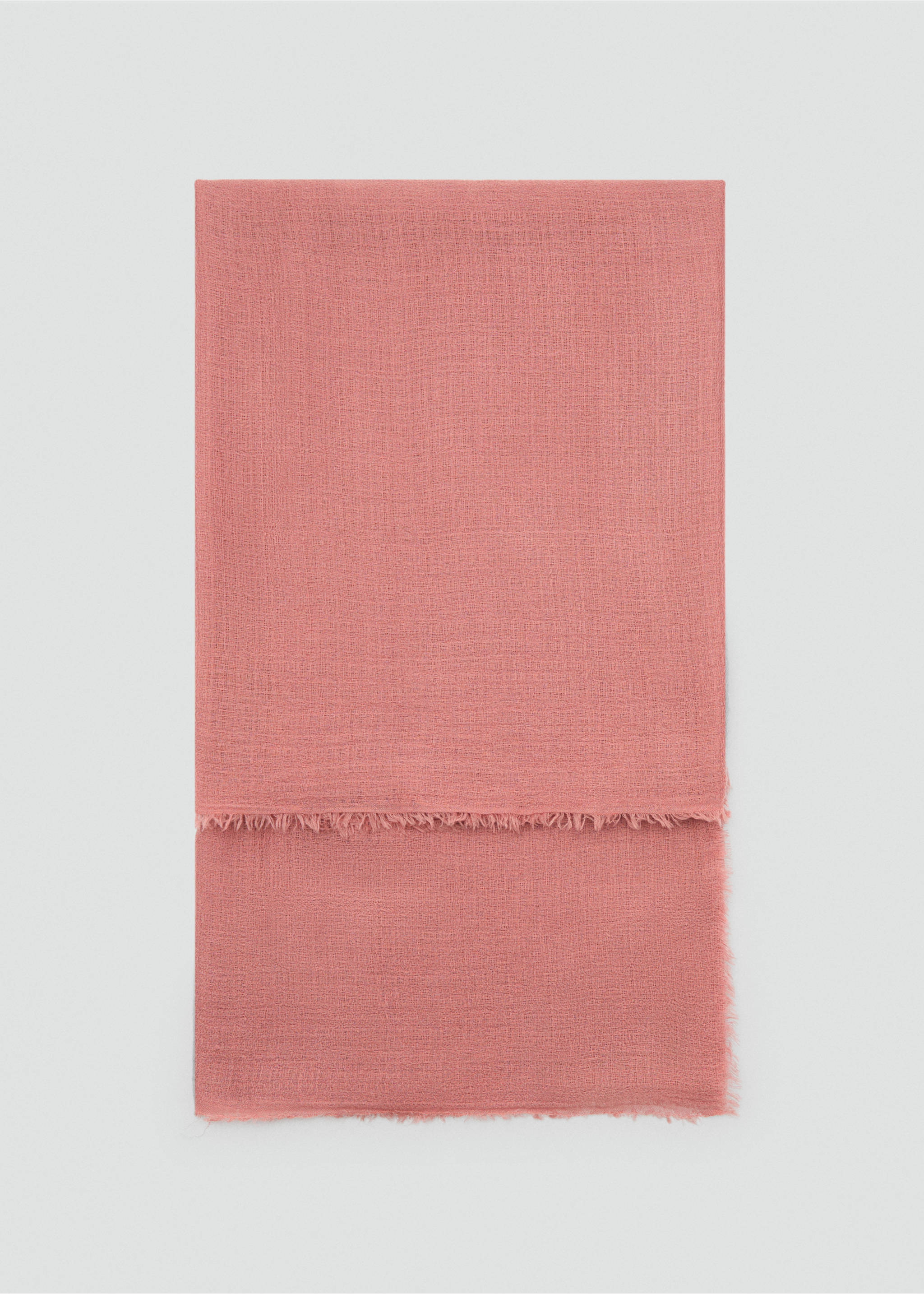 Frayed edge scarf - Article without model, Pale Pink. Ref: 17061128-00.