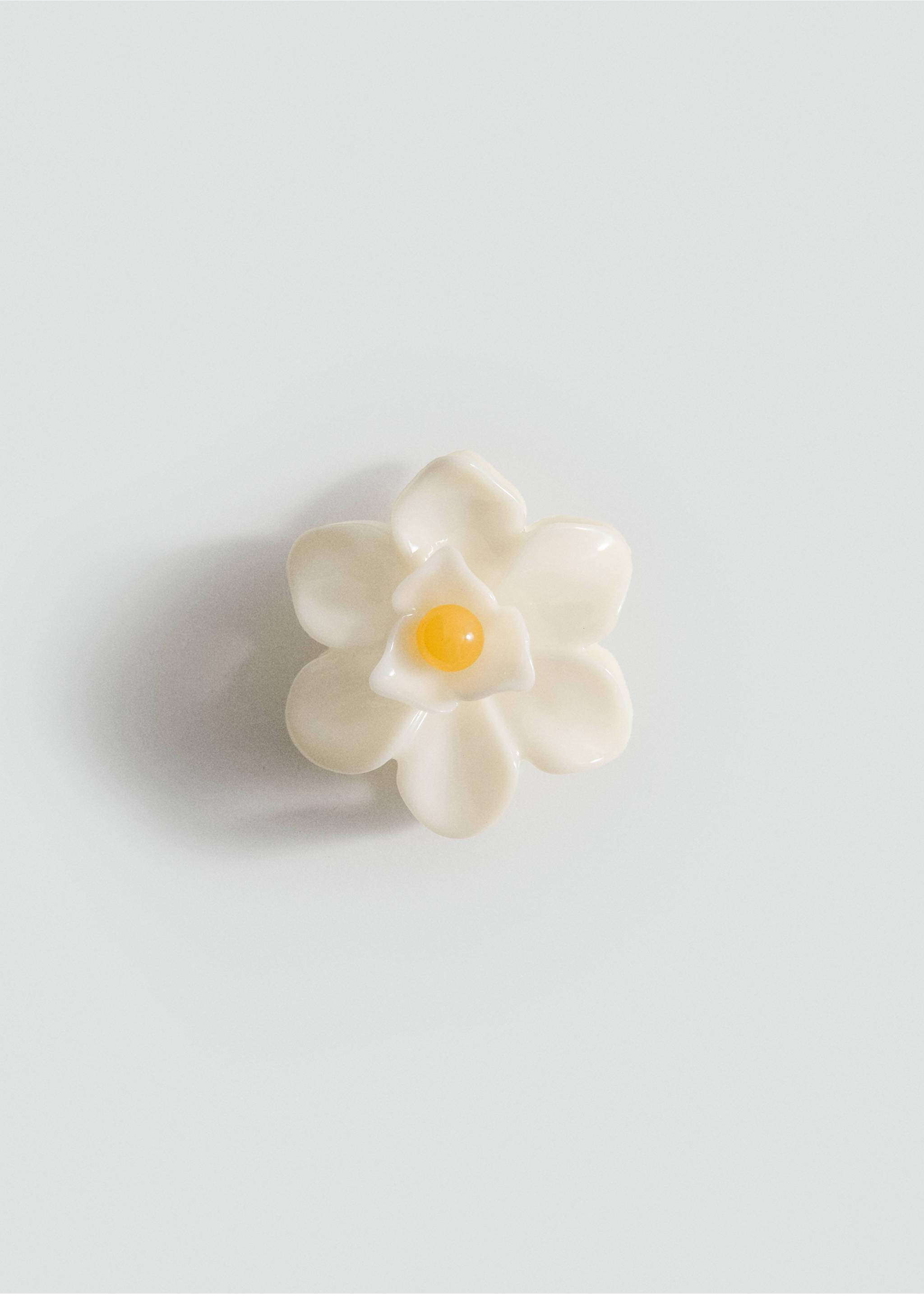 Flower hair clip - Article without model, Ecru. Ref: 17061136-00.