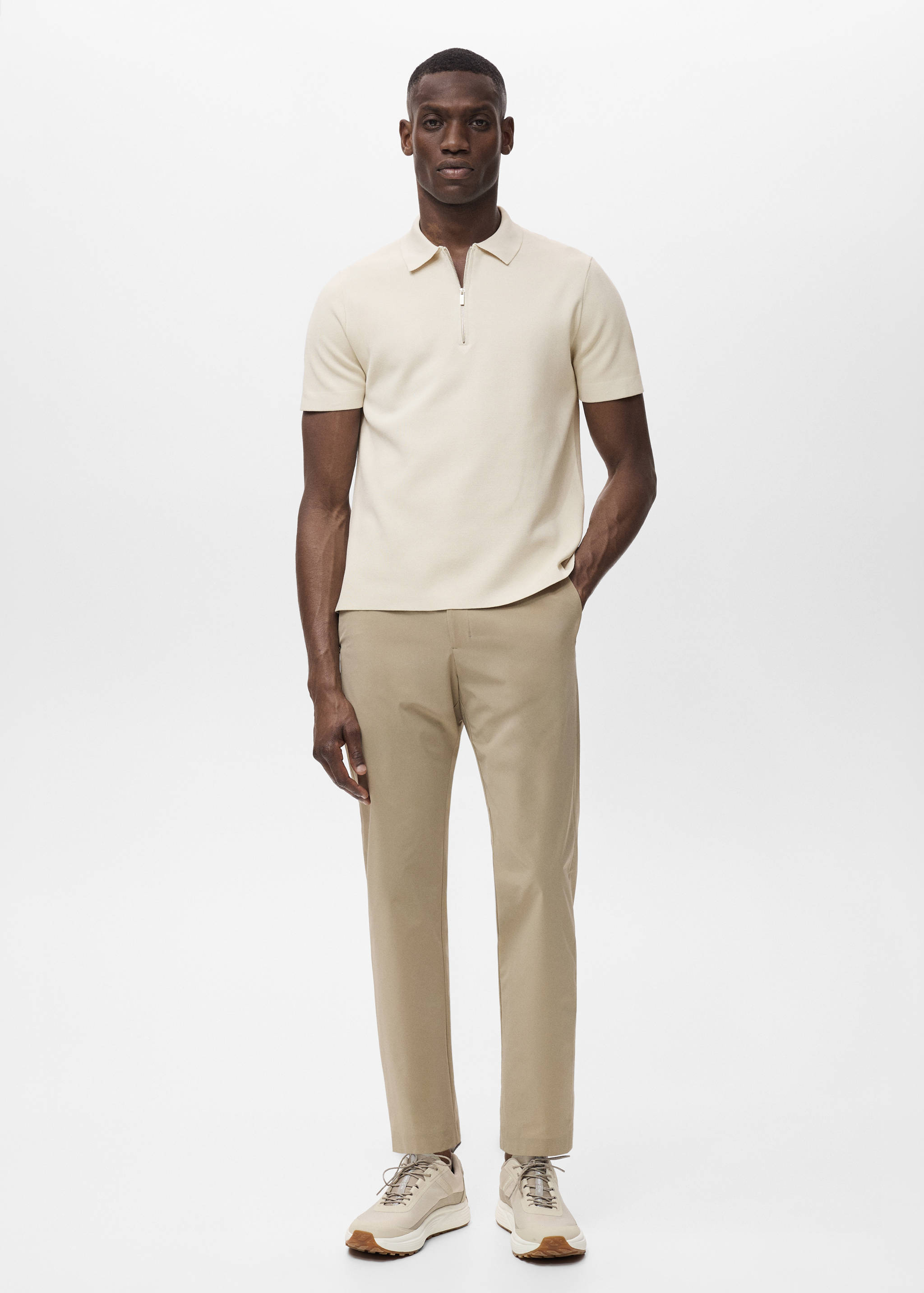 Slim fit water-repellent trousers - General plane