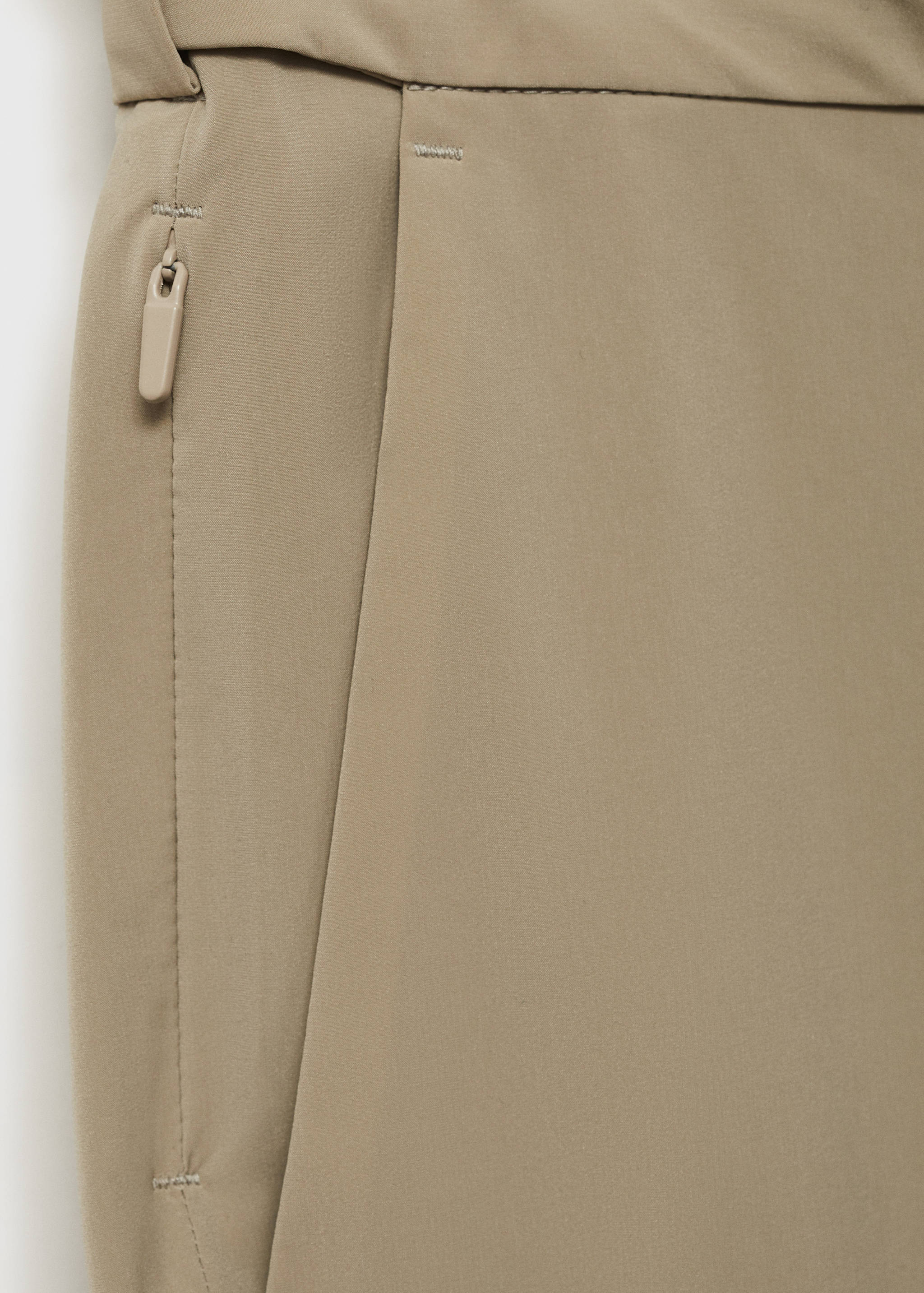 Slim fit water-repellent trousers - Details of the article 0
