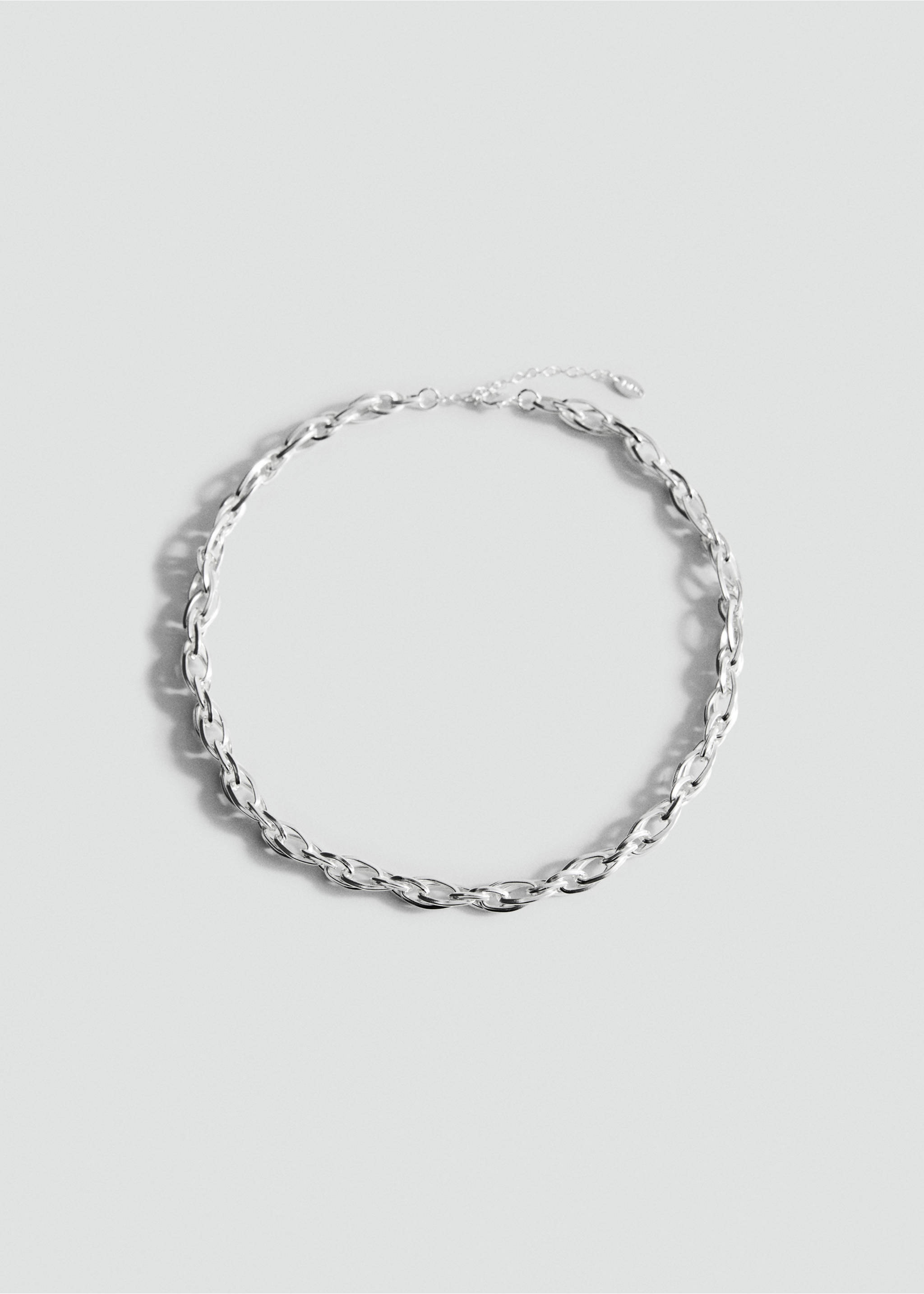 Halskette mit kombinierten Kettengliedern - Artikel ohne Model, Silber. Ref: 17061139-00.