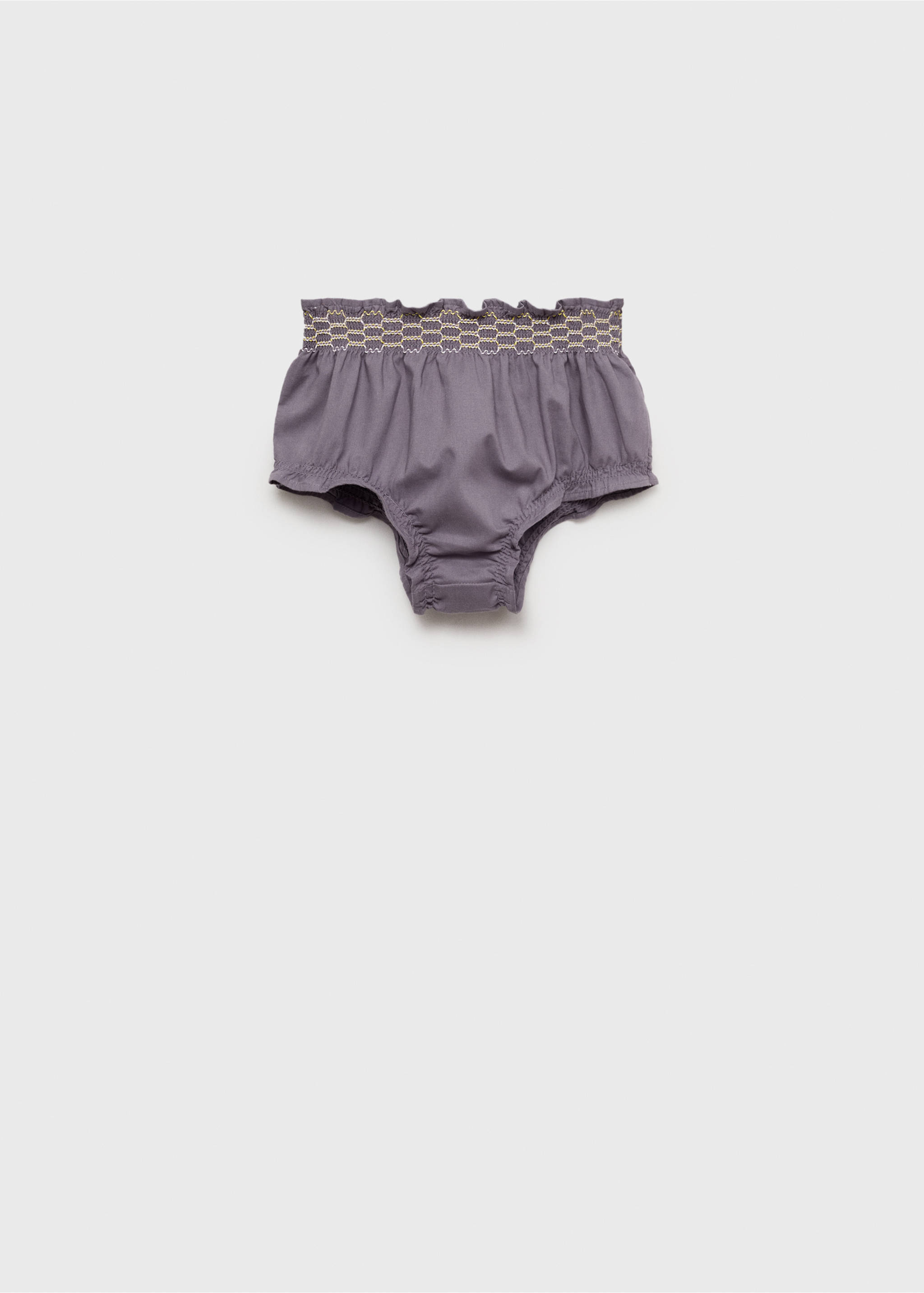 Embroidered cotton-blend short - Article without model, Light/Pastel Purple. Ref: 17061141-00.