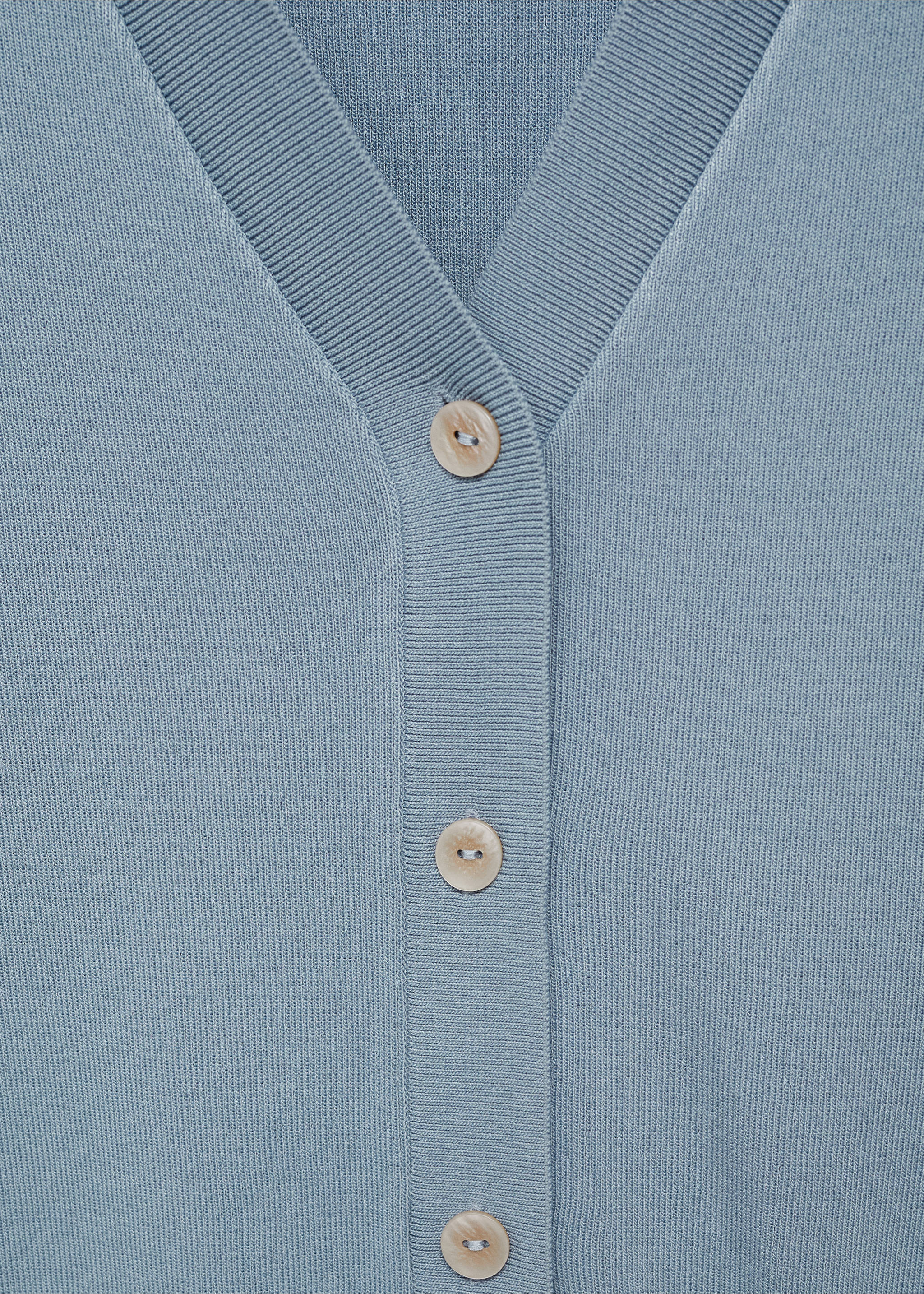 Fine-knit shoulder-padded waistcoat - Details of the article 0, Blue. Ref: 17061143-00.