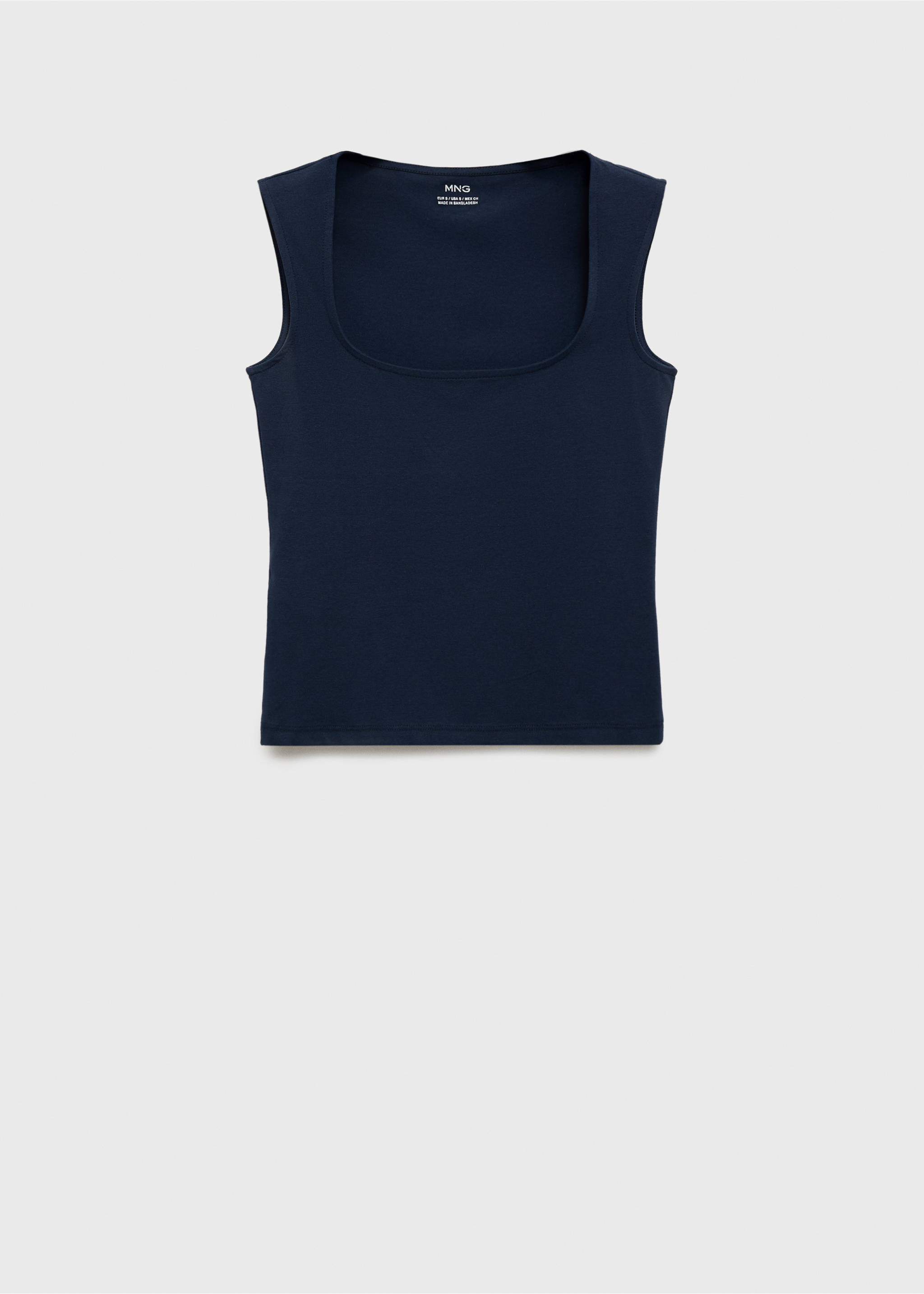 Knitted top with wide straps - Article without model, Navy. Ref: 17061145-00.