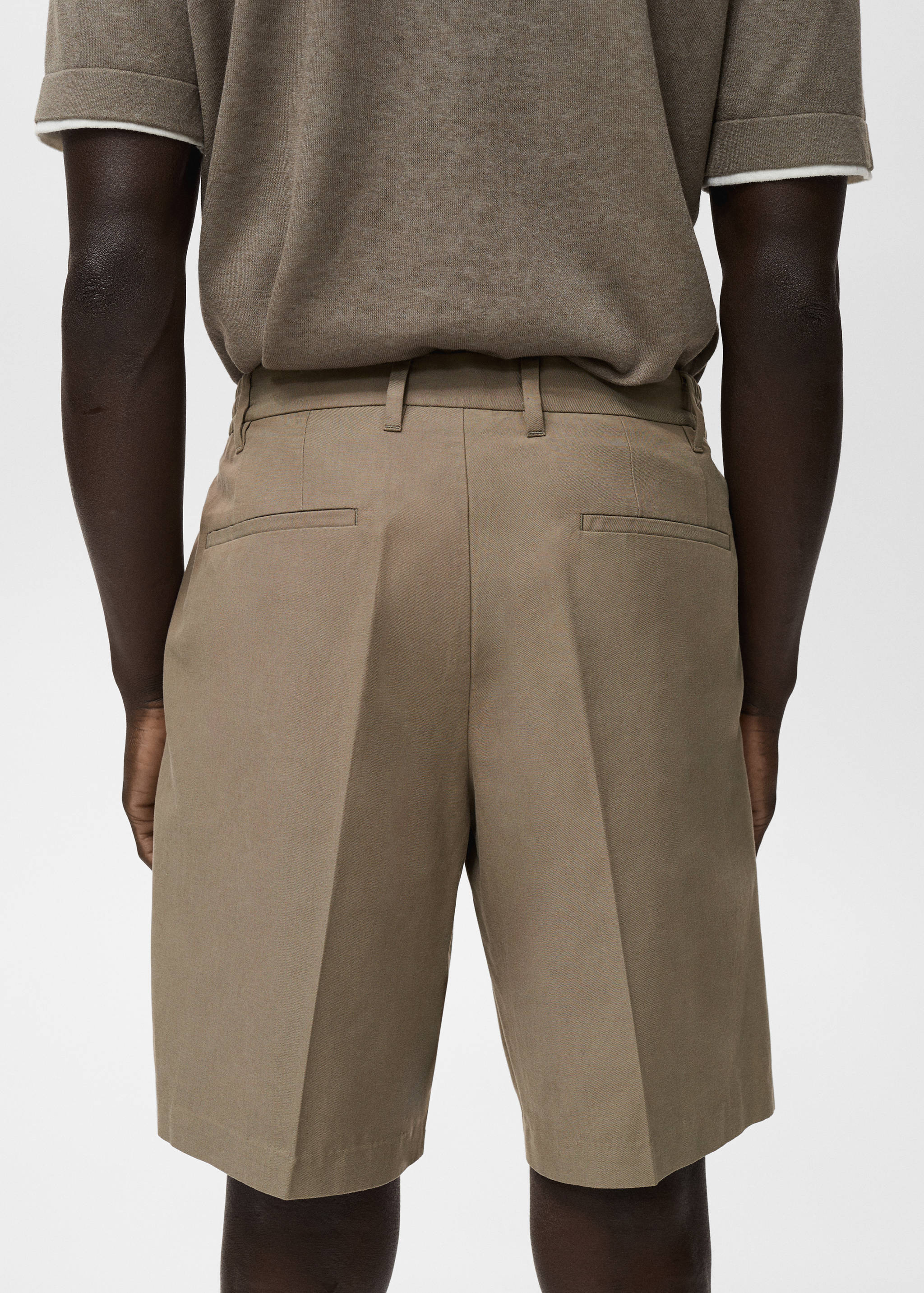 100% linen bermuda shorts - Details of the article 3