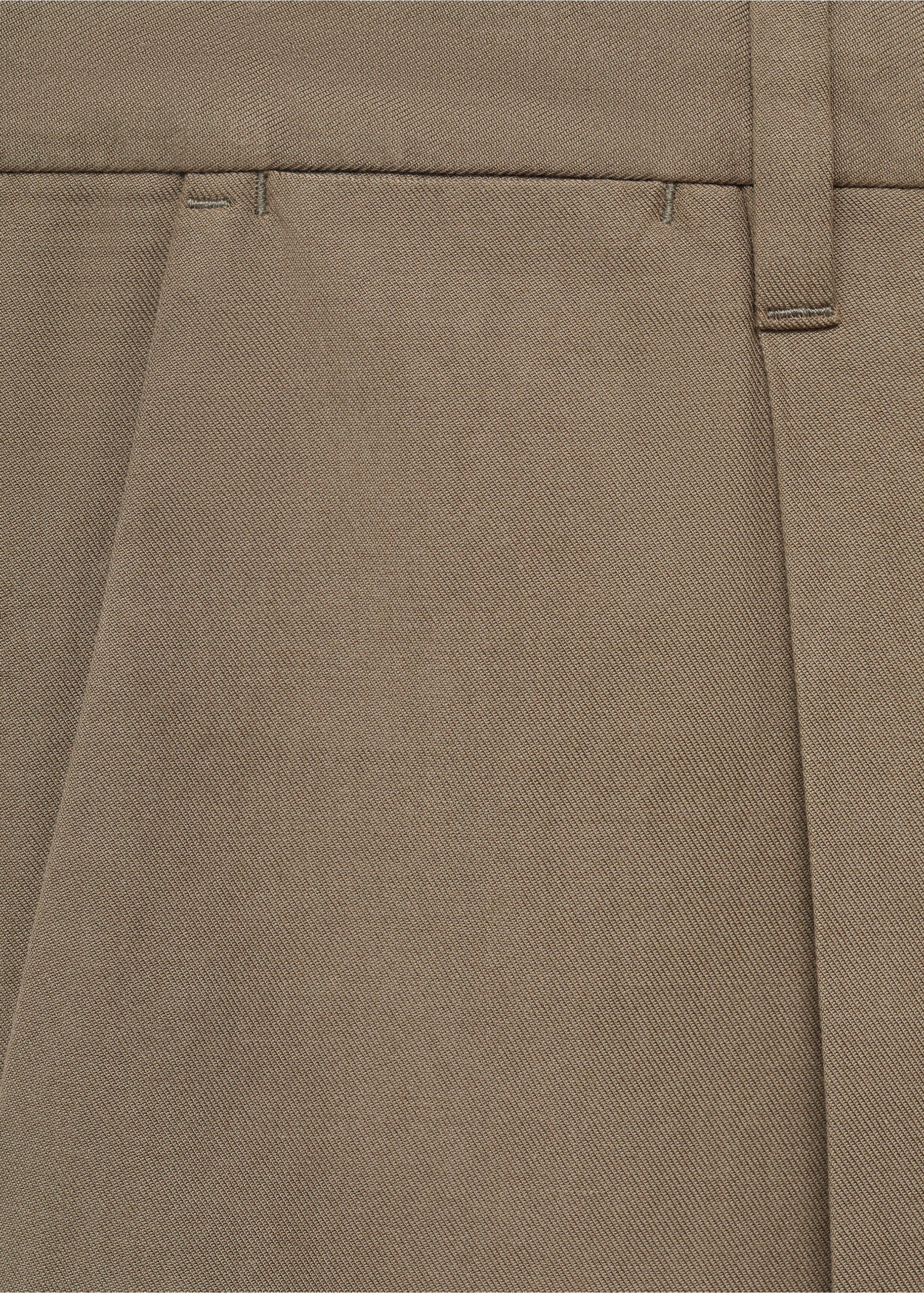 Bermudy 100% len - Detail zboží 0, Hnědá. Ref: 17061149-00.