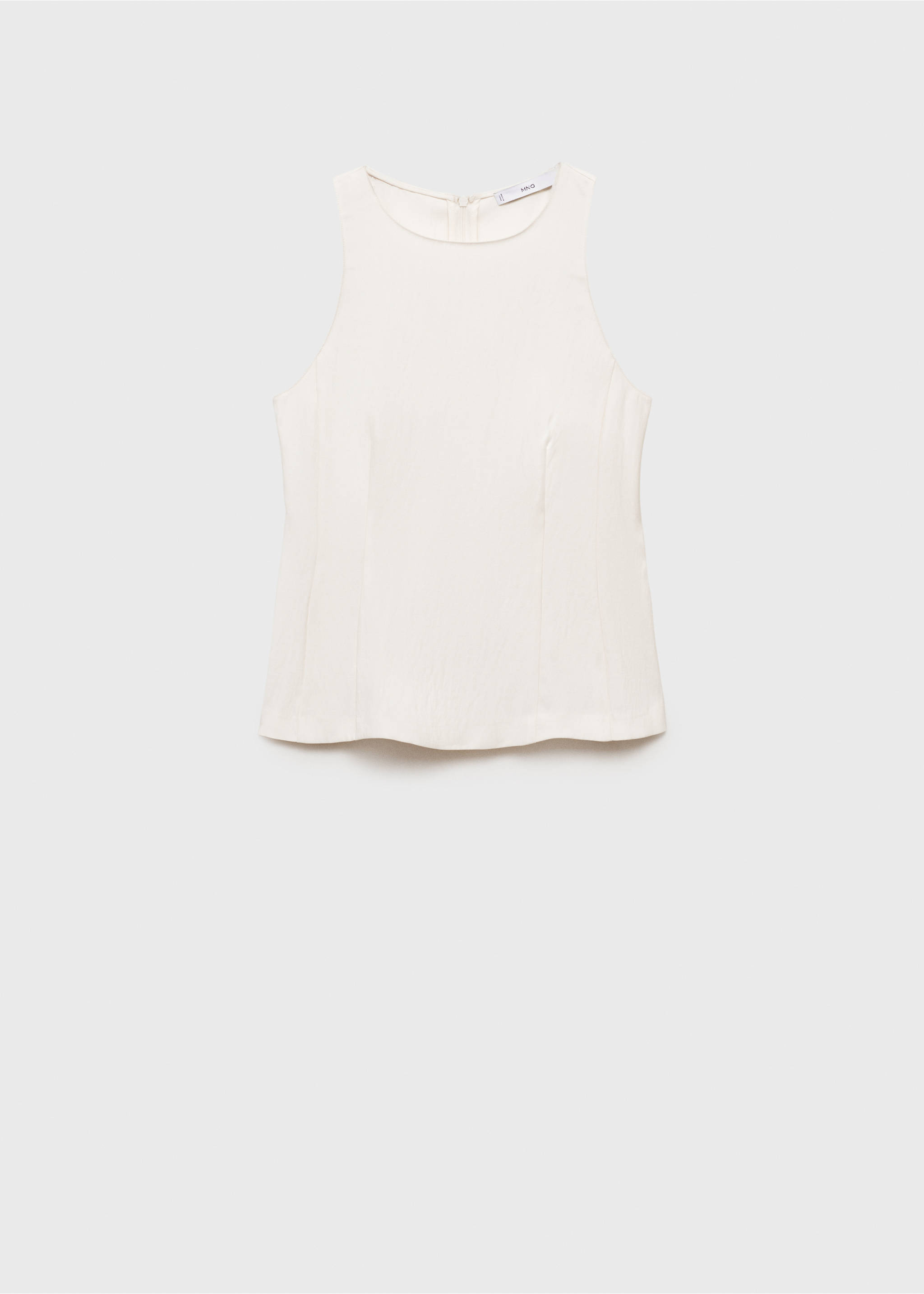 Fitted halter-neck blouse - Article without model, Off White. Ref: 17061151-00.