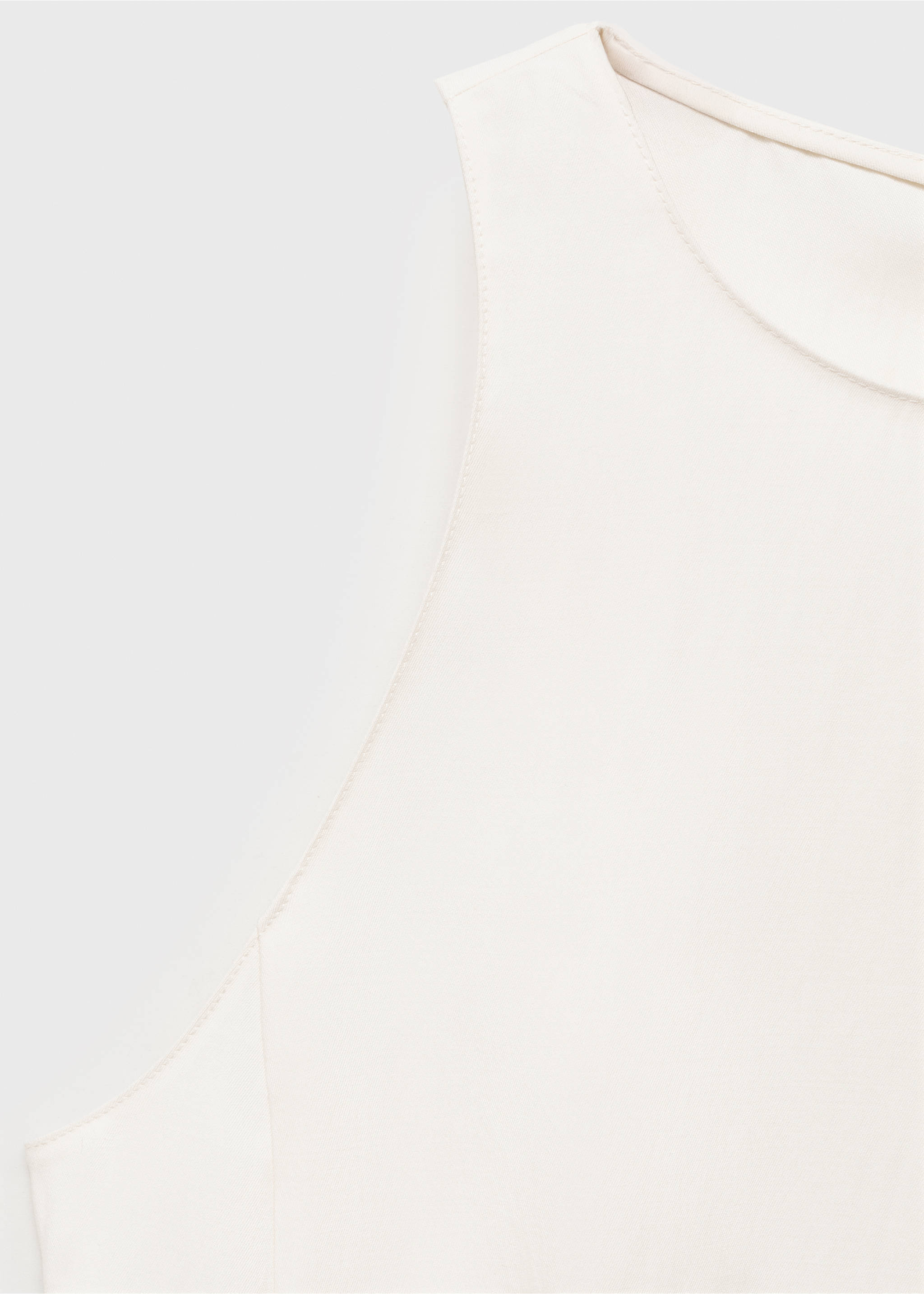 Fitted halter-neck blouse - Details of the article 8, Off White. Ref: 17061151-00.