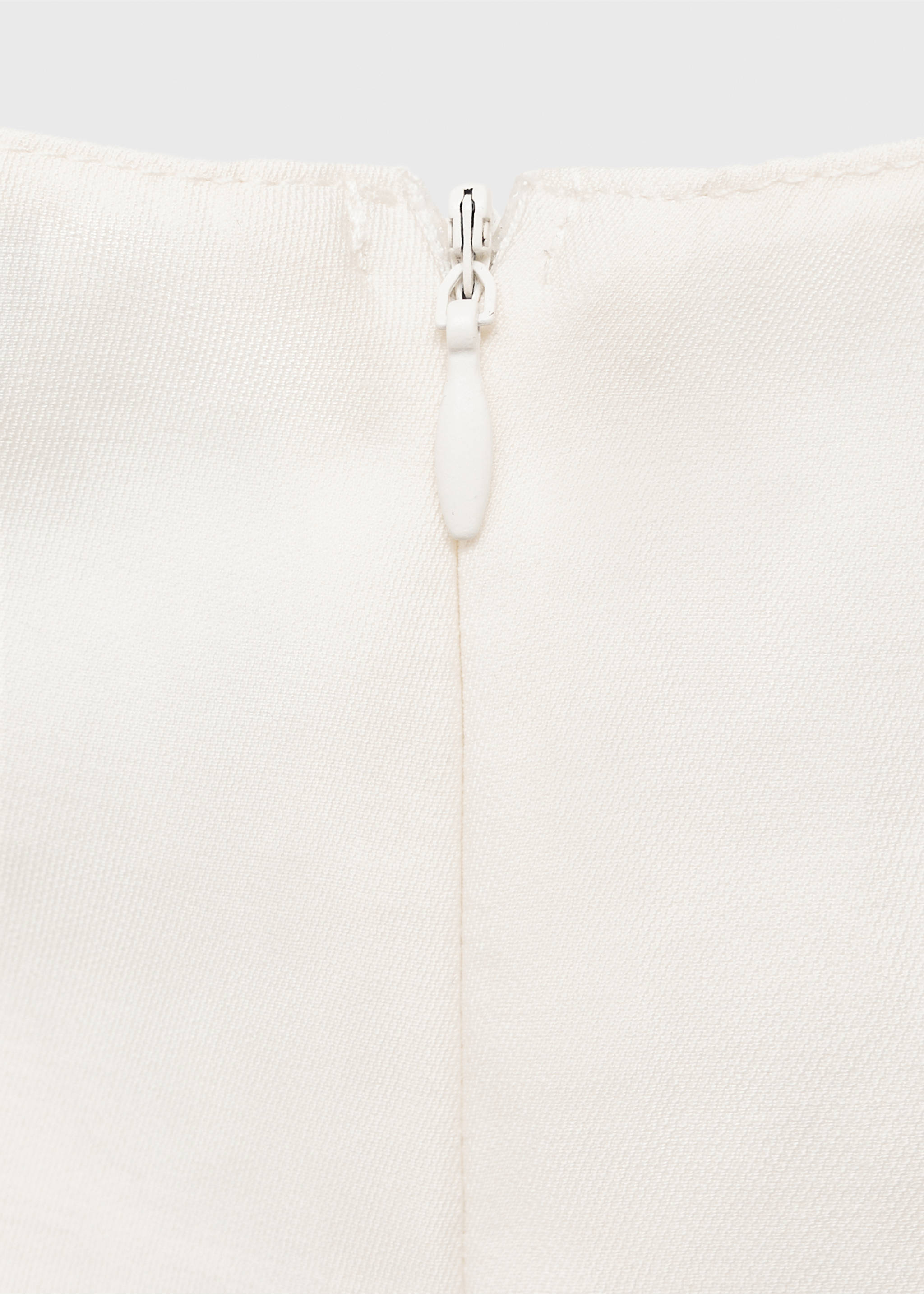 Fitted halter-neck blouse - Details of the article 0, Off White. Ref: 17061151-00.