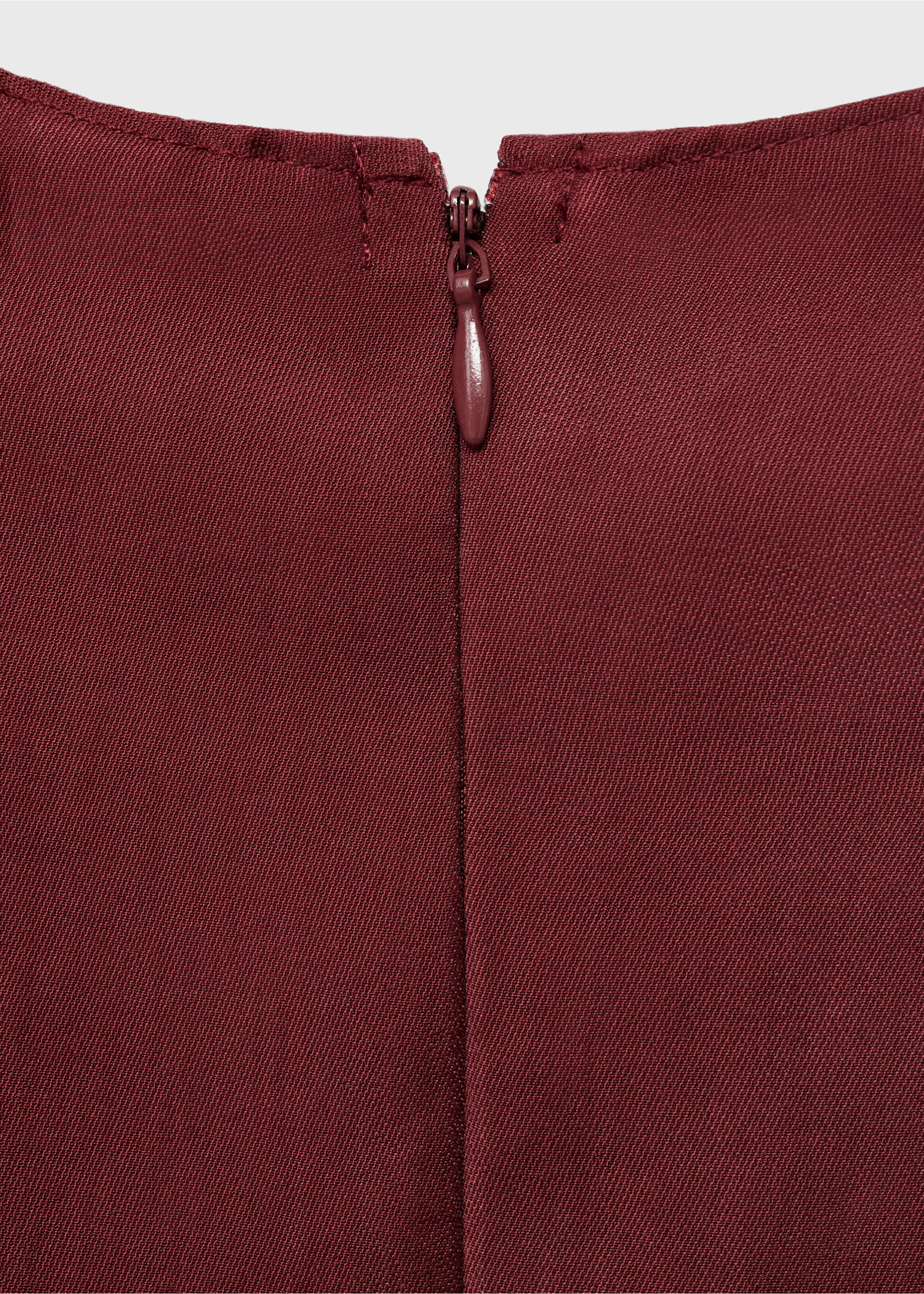 Fitted halter-neck blouse - Details of the article 0, Maroon. Ref: 17061151-00.