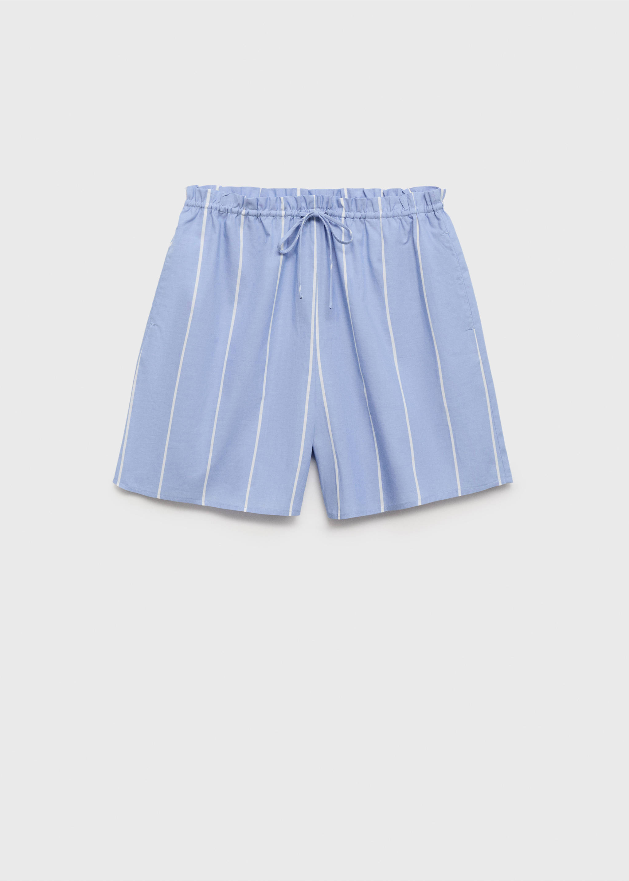 Striped cotton shorts - Article without model, Blue. Ref: 17061152-00.