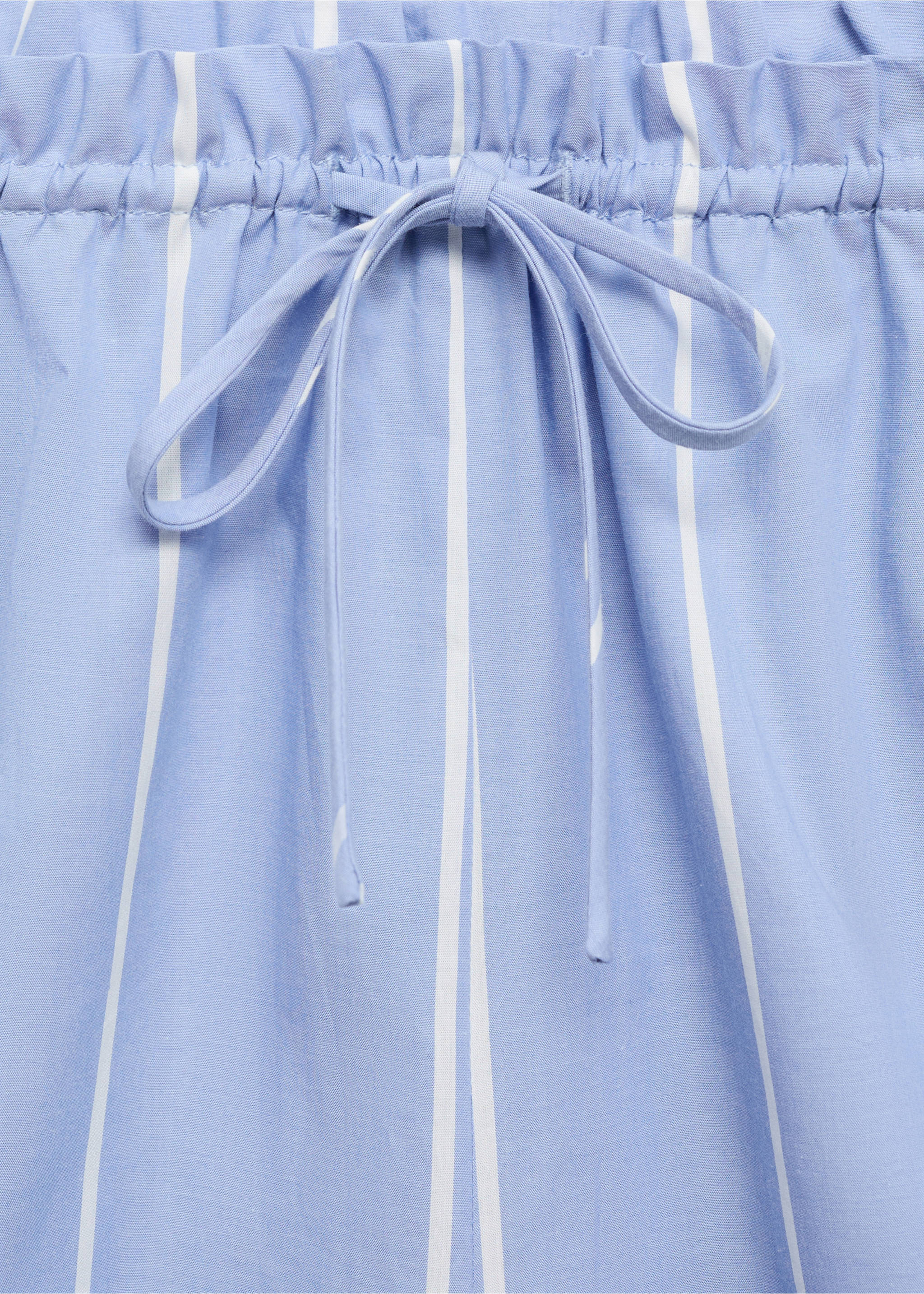 Striped cotton shorts - Details of the article 8, Blue. Ref: 17061152-00.