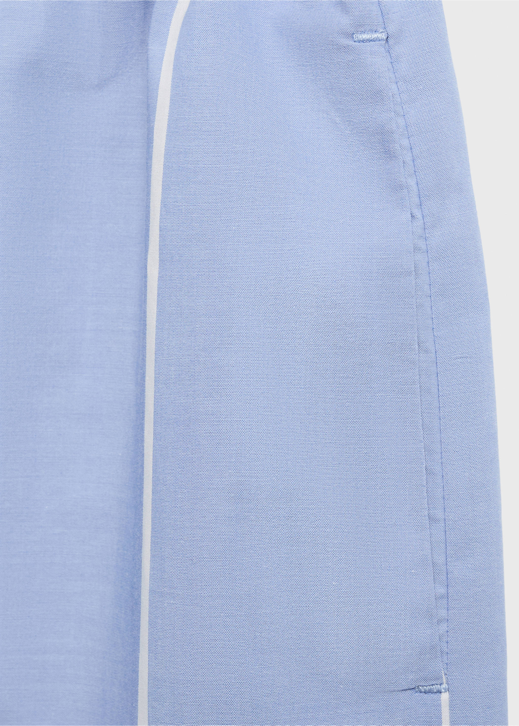 Striped cotton shorts - Details of the article 0, Blue. Ref: 17061152-00.
