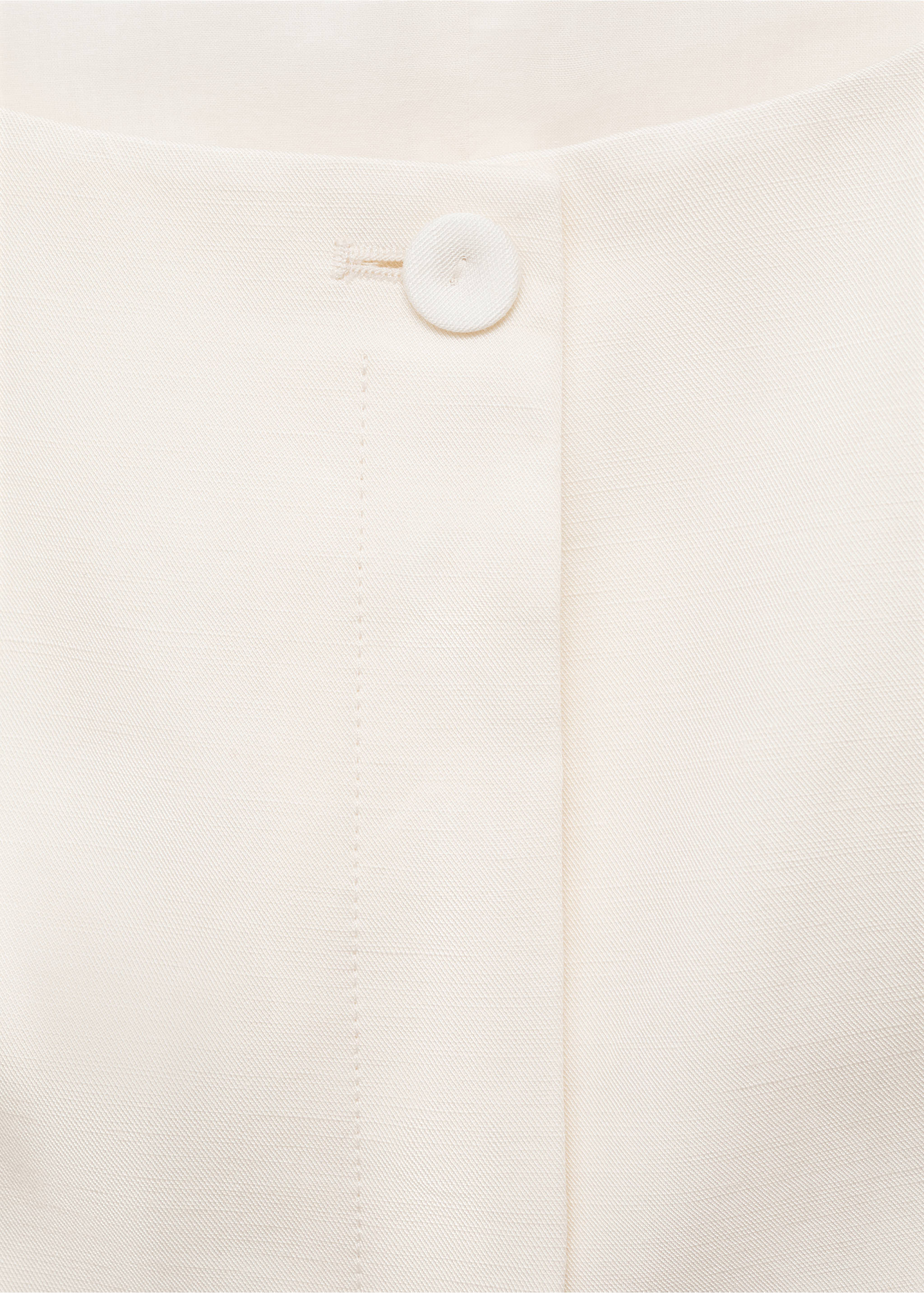 Linen-blend suit waistcoat - Details of the article 8, White. Ref: 17061153-00.